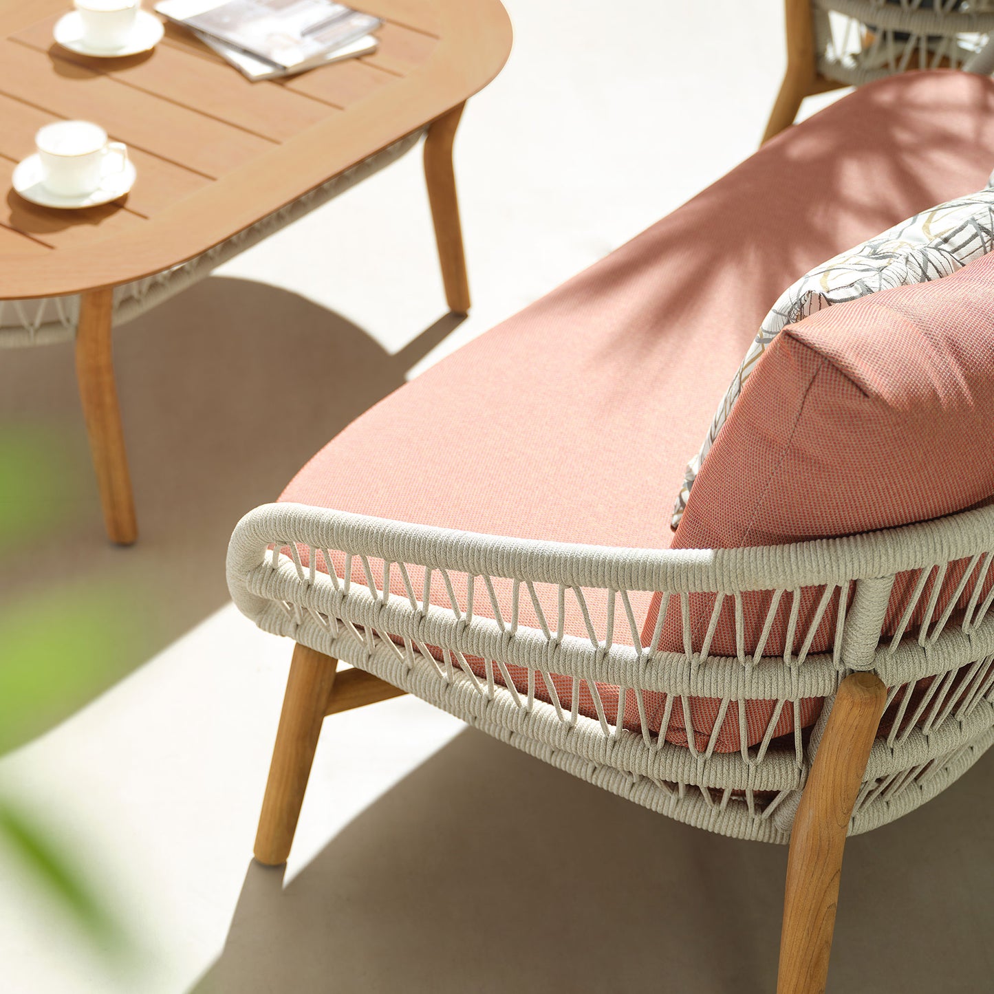 Vasca Outdoor 5-Seater Coversation Set, Hand Made Rope Weaving