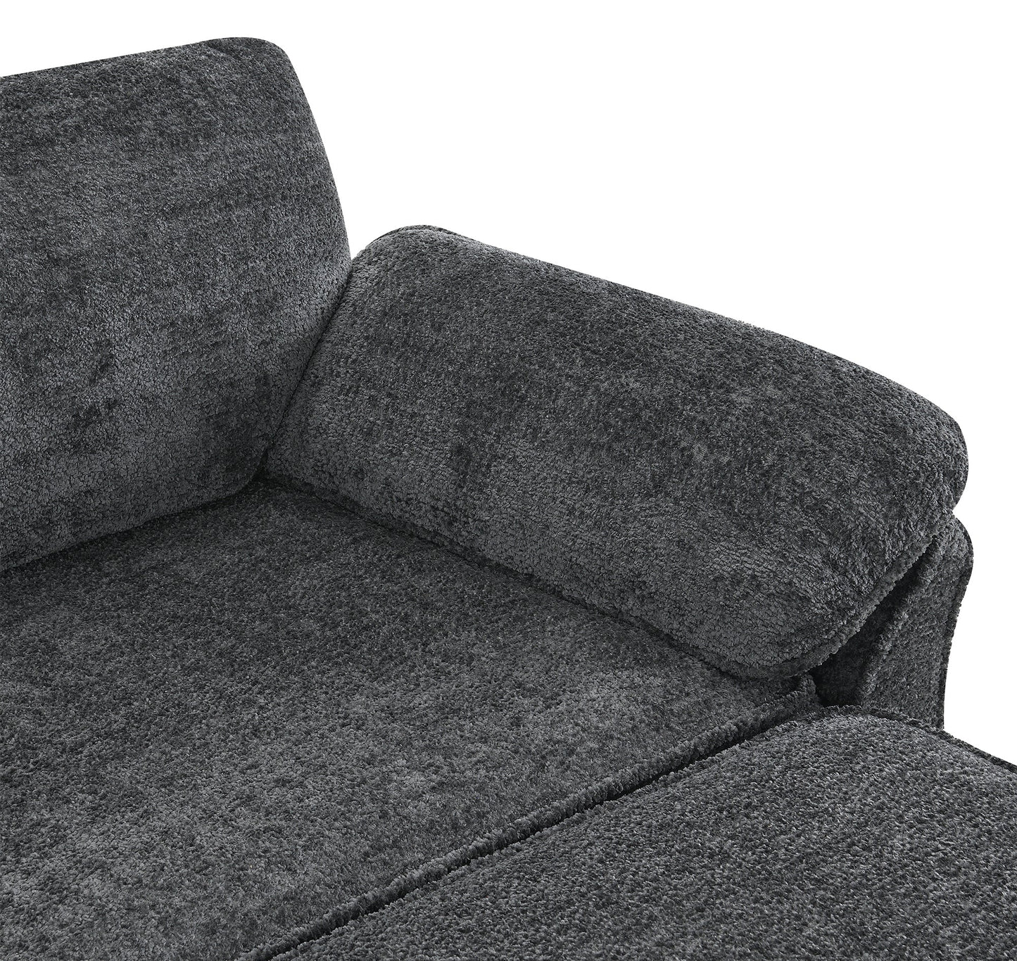 Free Combination Modular Convertible Sectional Sofa Bed Set, 4 Seat Upholstered Sleeper Corner Couch, Deep-Seat Loveseat