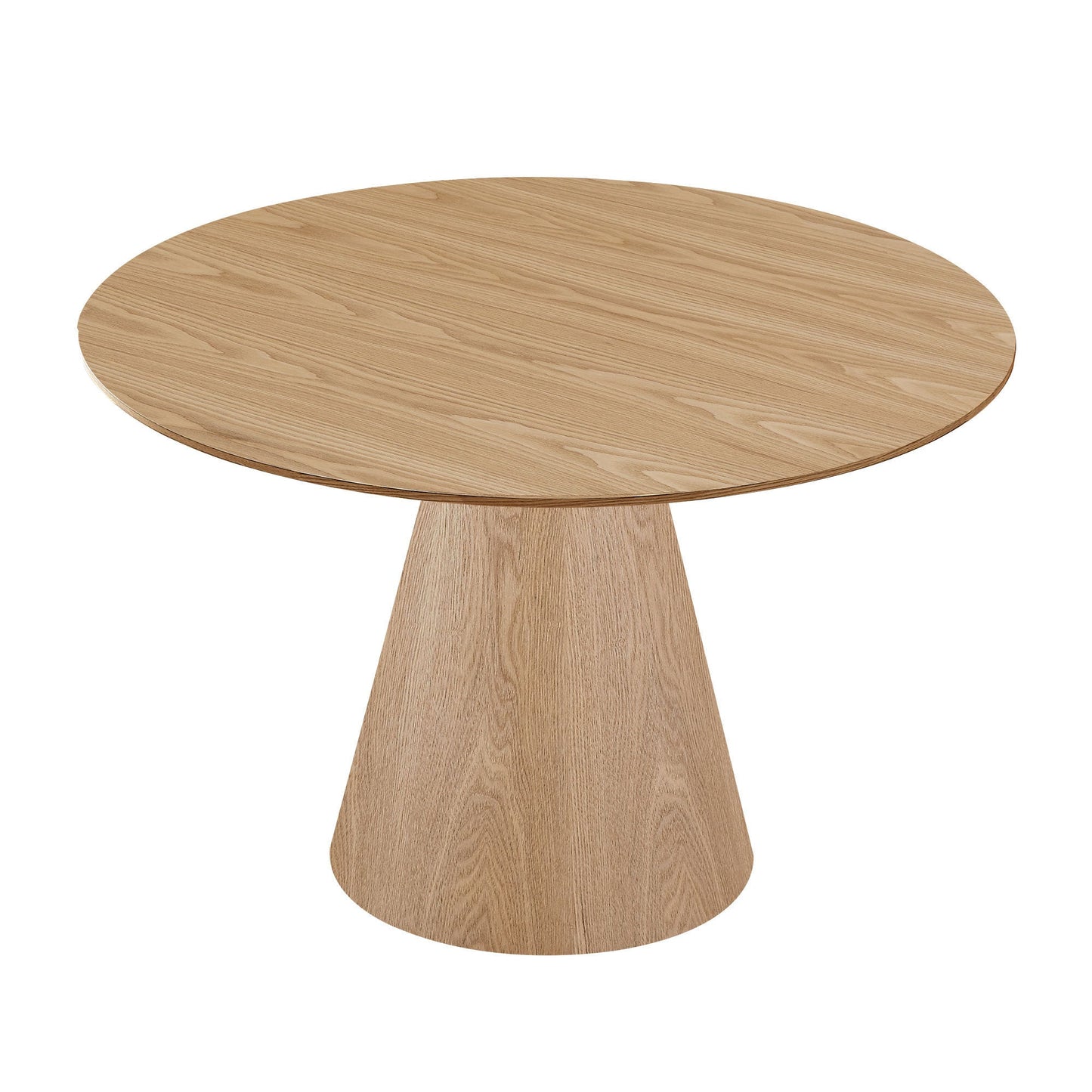 45.27'' Wooden Dining Table Round Dining Table, Hardwood Solids Construction, a Oak Top Suitable for Kitchen, Living Room