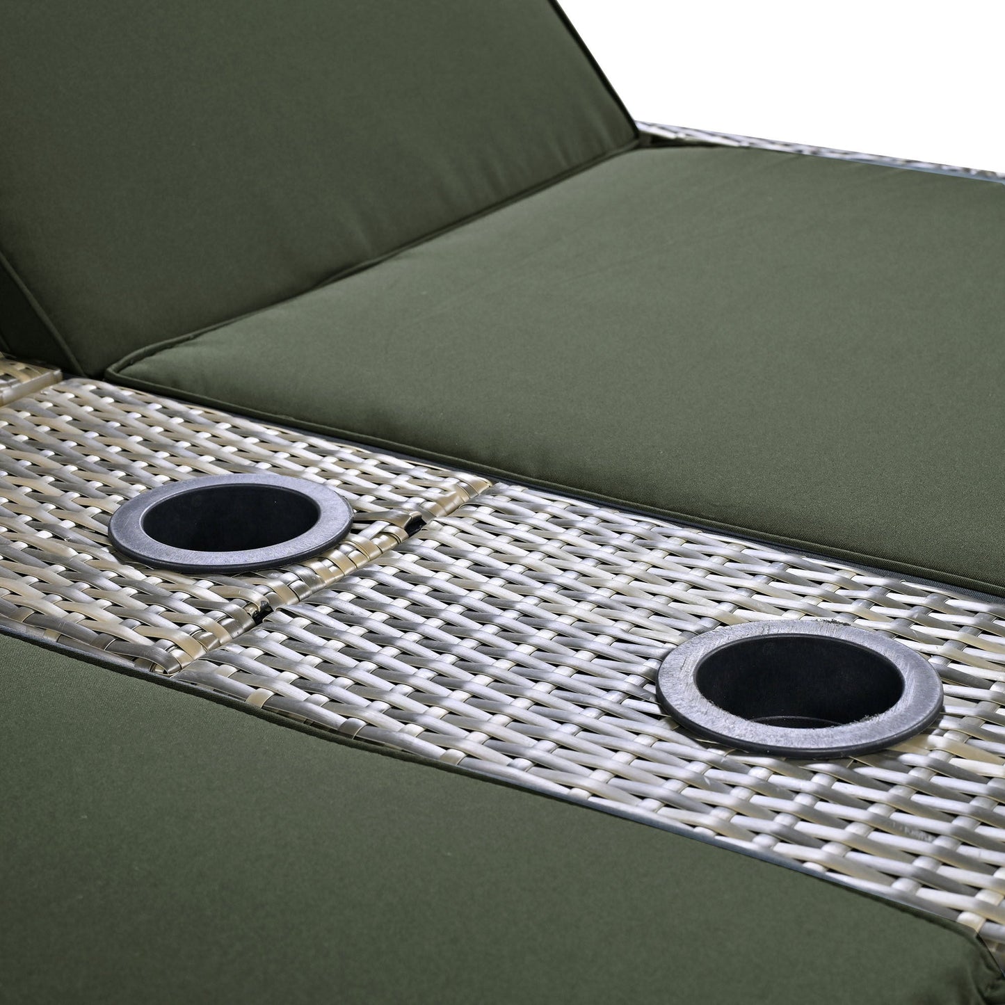 Patio Daybed Outdoor Daybed Outdoor Rattan Sun Lounger With Shelter Roof With Adjustable Backrest, Storage Box