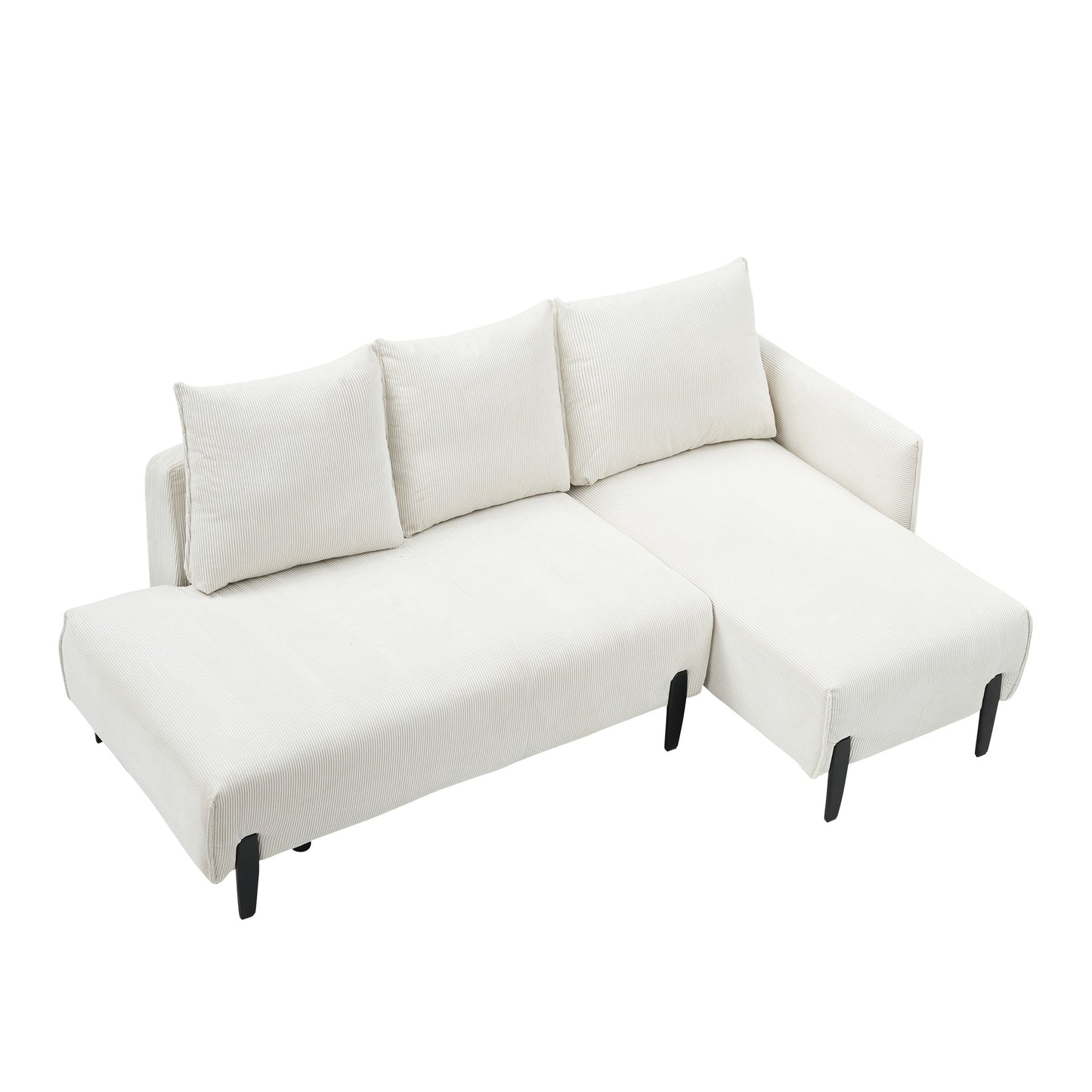 79.50 Inches Long, Velvet Sofa Fabric, With Three Matching Pillows and Spacious and Comfortable Seats