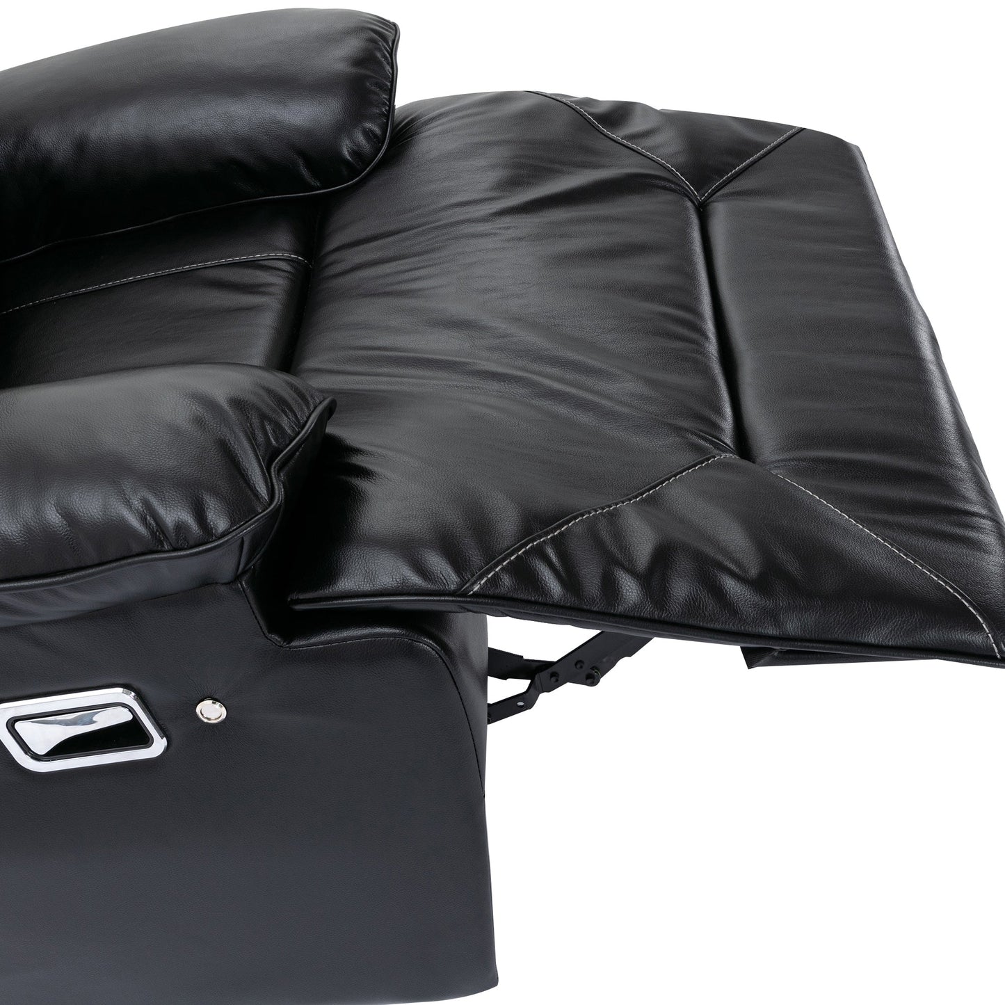 360° Swivel and Rocking Home Theater Recliner Manual Recliner Chair With a LED Light Strip for Living Room,Bedroom