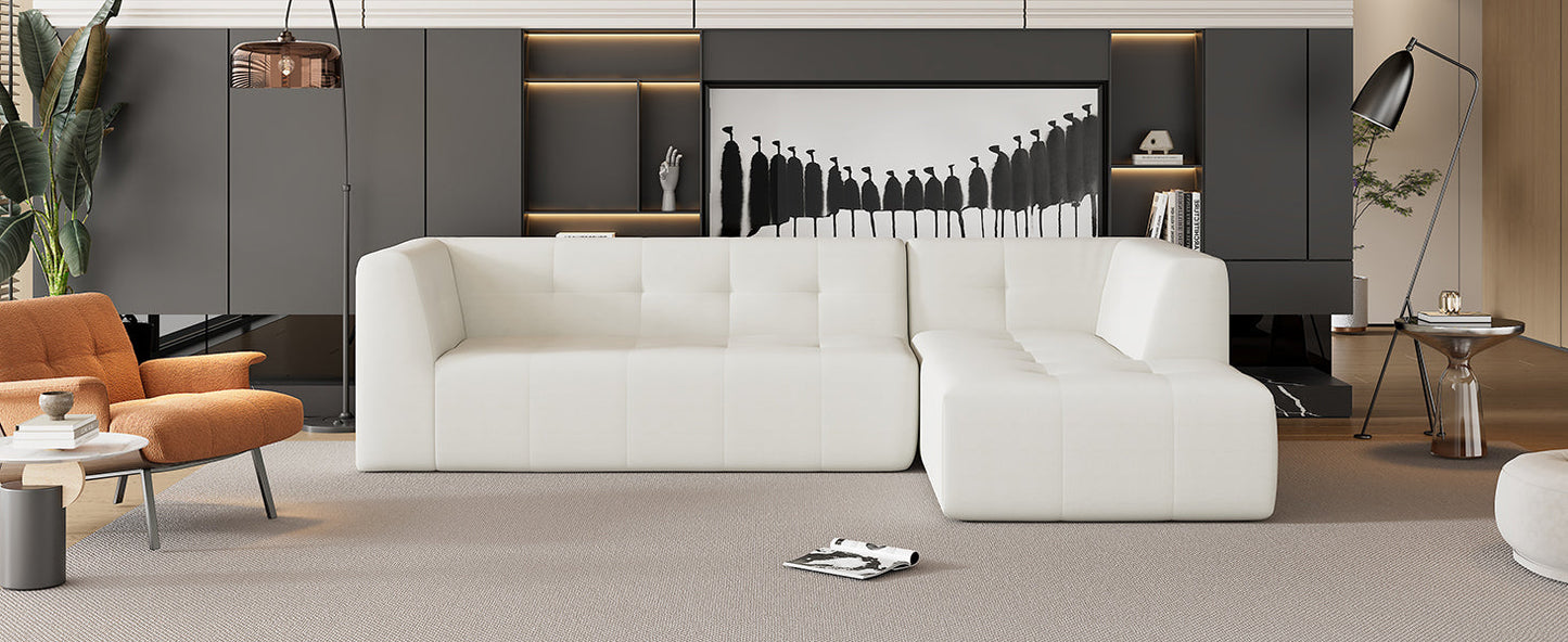112.2*74" Modular Modular Combination Living Room Sofa Set, Modern Minimalist Sofa, Living Room Upholstered Sofa Bed