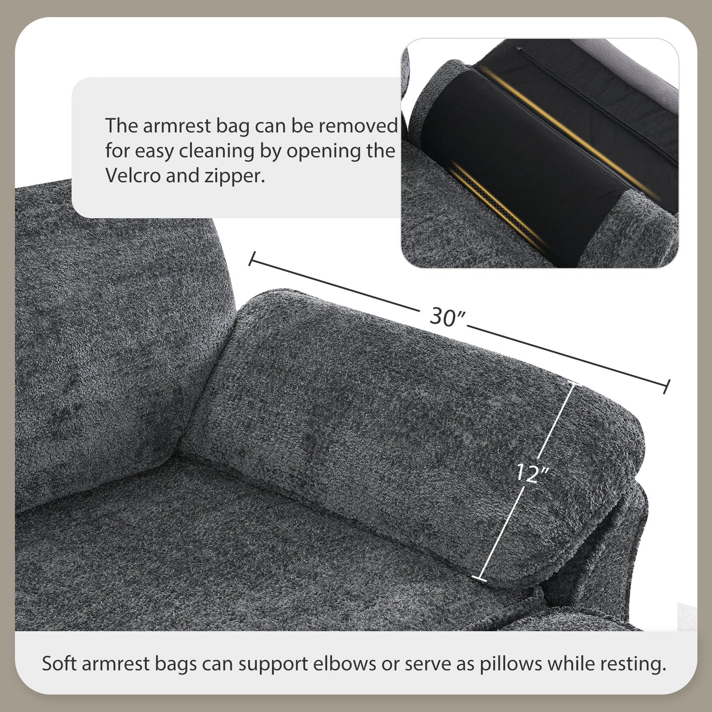 Free Combination Modular Convertible Sectional Sofa Bed Set, 4 Seat Upholstered Sleeper Corner Couch, Deep-Seat Loveseat