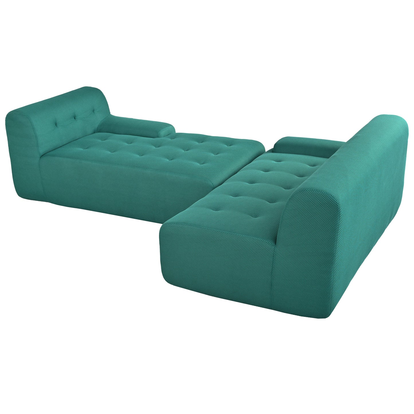 Modern Large L-Shaped Modular Sofa, Minimalist Style, 2-Piece Set With Free Combinations, Suitable for Living Rooms