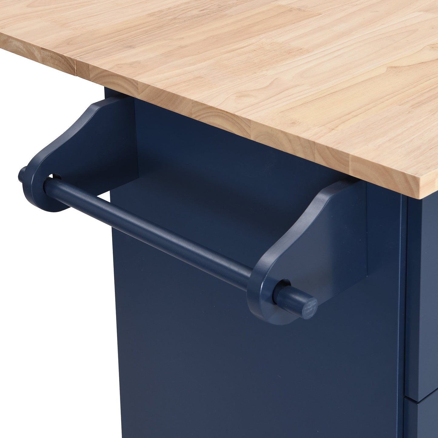 Farmhouse Kitchen Island Set With Drop Leaf and 2 Seatings,Dining Table Set With Storage Cabinet, Drawers and Towel Rack