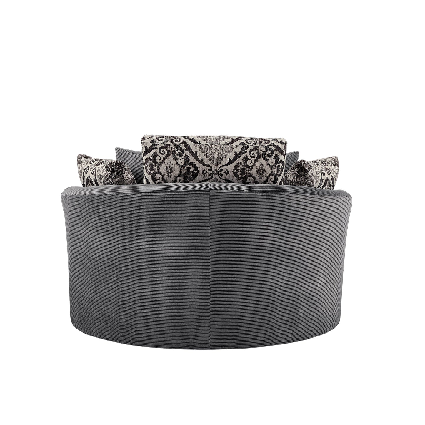 Swivel Accent Barrel Chair With 5 Movable Pillow 360 Degree Swivel Round Sofa Chair for Living Room,Bedroom, Hotel