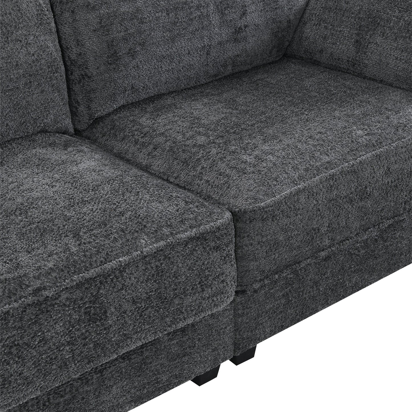 Free Combination Modular Convertible Sectional Sofa Bed Set, 4 Seat Upholstered Sleeper Corner Couch, Deep-Seat Loveseat