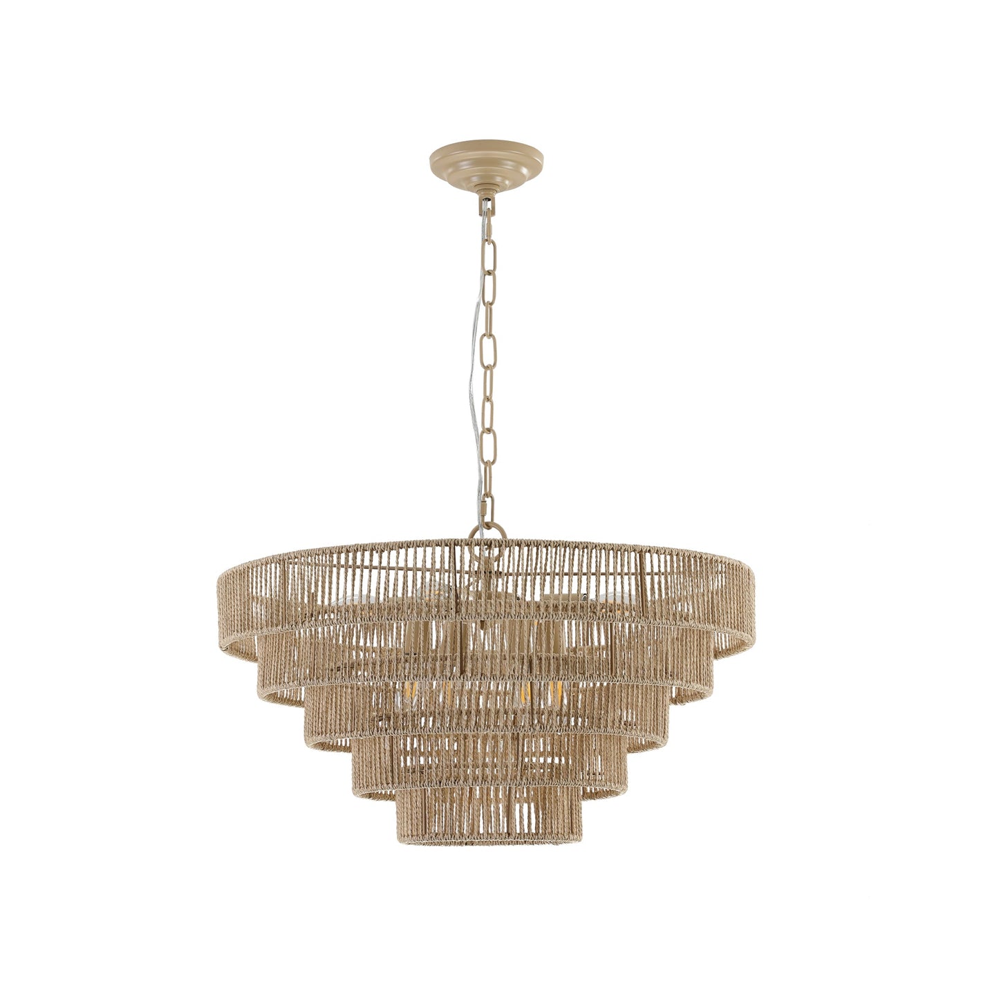 Bohemian Style Woven Pendant Light 23.6 Inch Rattan Ligh Large Rattan Pendant Light