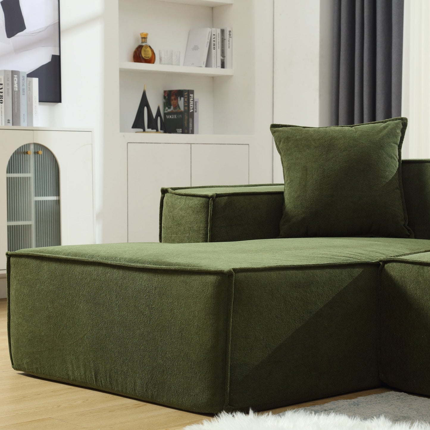 Modular Combination Living Room Sofa Set, Modern Minimalist Sofa, Free Installation Sofa, L-Shaped, Italian Minimalist