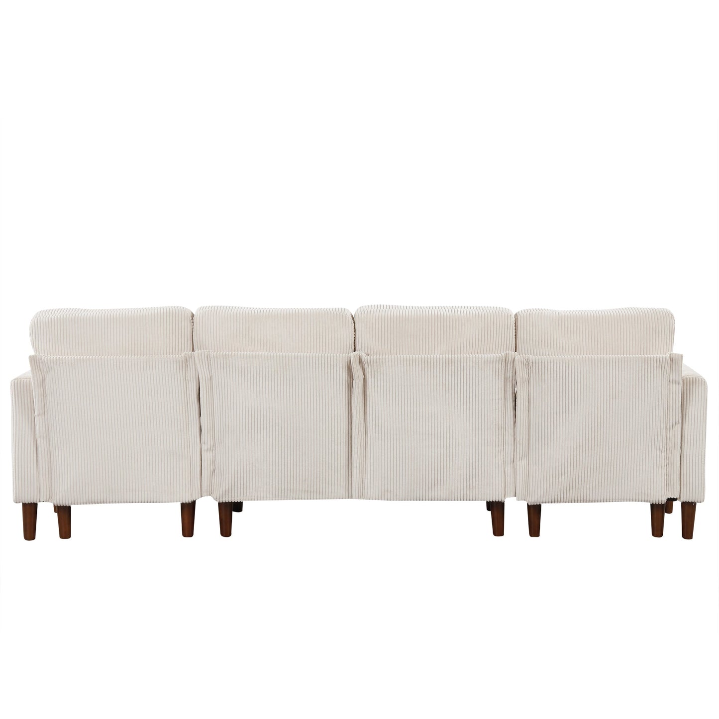 U-Shaped Sponge-Filled Cushion Combination Sofa, Suitable for Living Rooms, Studies, and Spacious Spaces