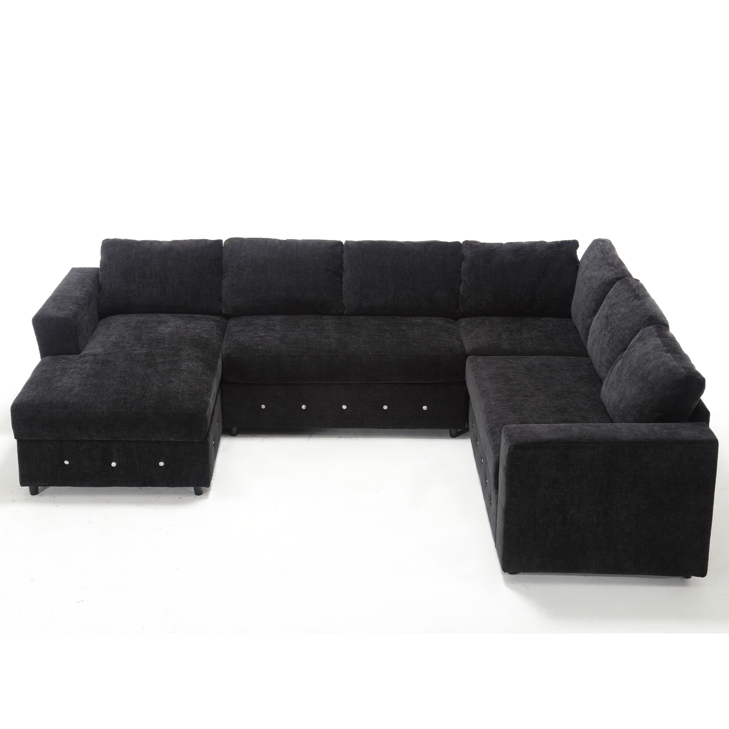 110.75" Sectional Sofa,Oversized Modular Sofa,Chaise Storage, Modern U Shaped Couch , Upholstered Sofas,Chenille