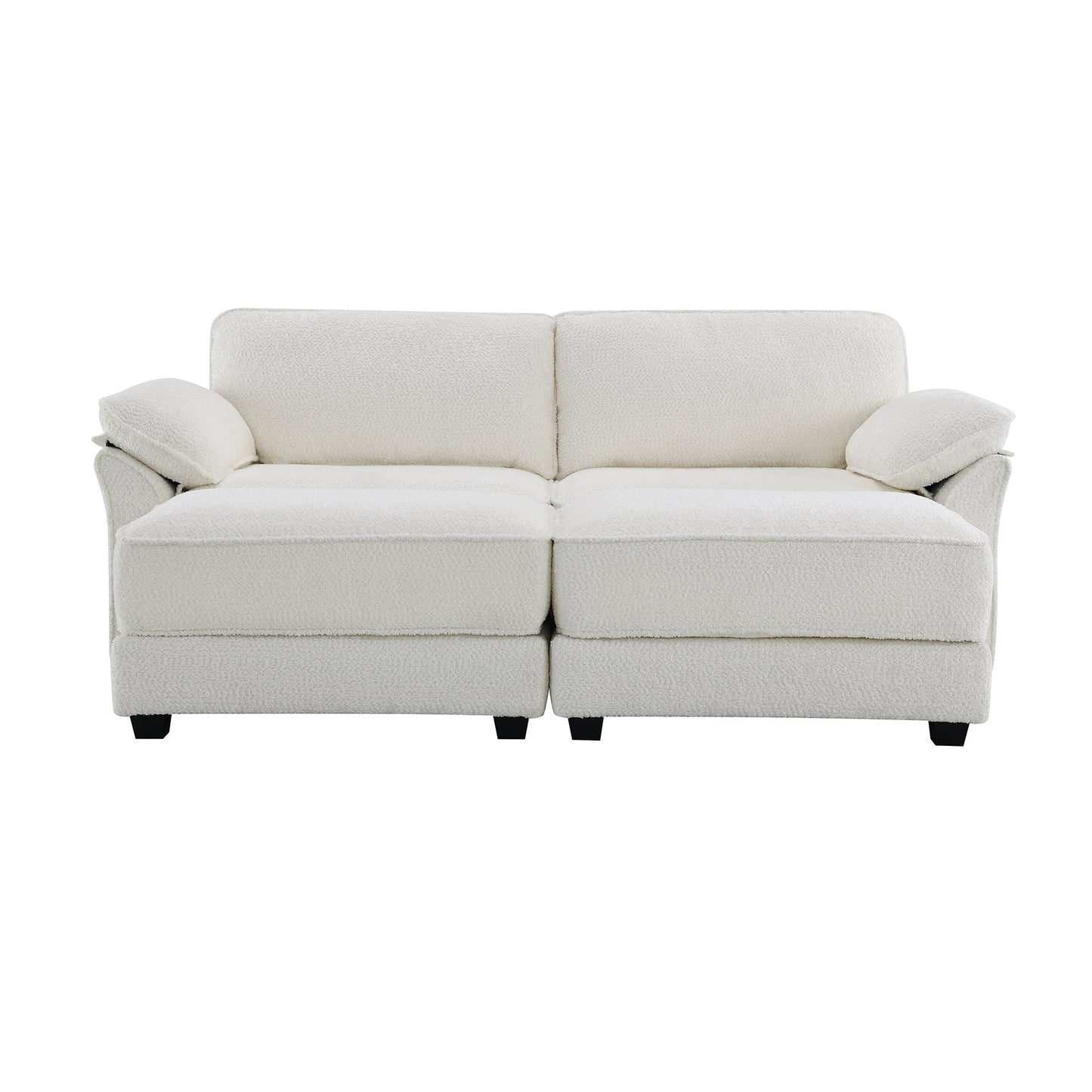 Free Combination Modular Convertible Sectional Sofa Bed Set, 4 Seat Upholstered Sleeper Corner Couch, Deep-Seat Loveseat