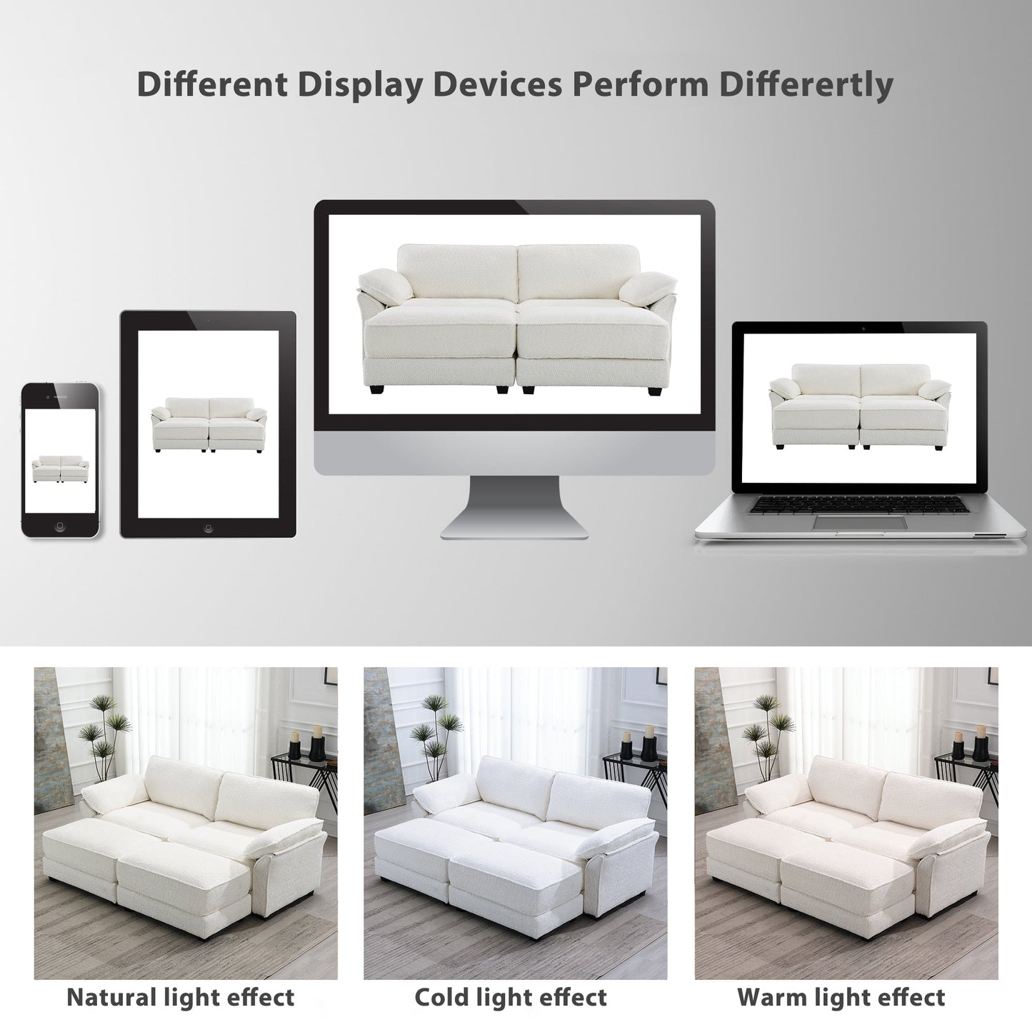 Free Combination Modular Convertible Sectional Sofa Bed Set, 4 Seat Upholstered Sleeper Corner Couch, Deep-Seat Loveseat