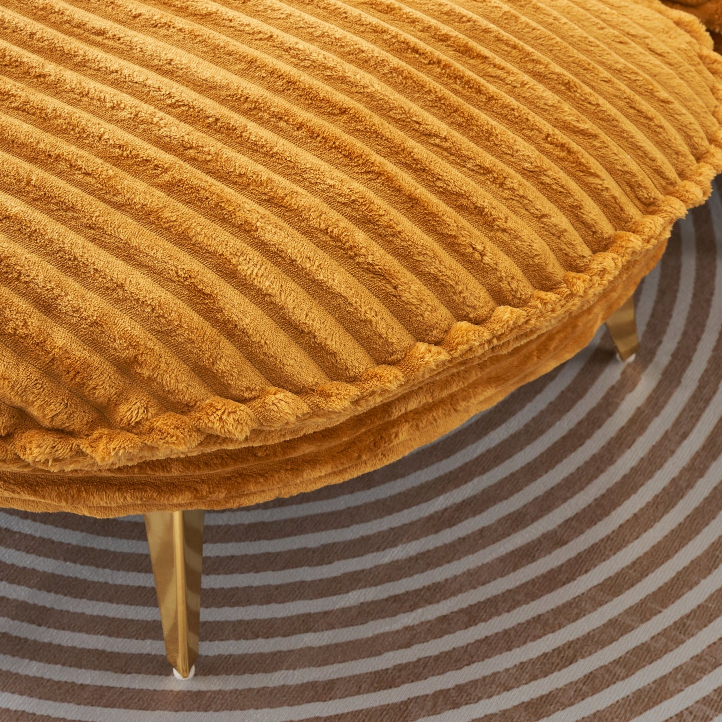 65.00 Inches Long, Corduroy Sofa Fabric, With Three Matching Pillows and Two Spacious and Comfortable Seats