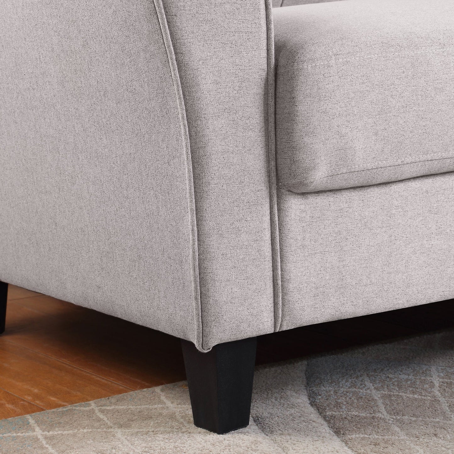 35" Modern Living Room Armchair Linen Upholstered Couch Furniture for Home or Office ,Light Grey, 1-Seat