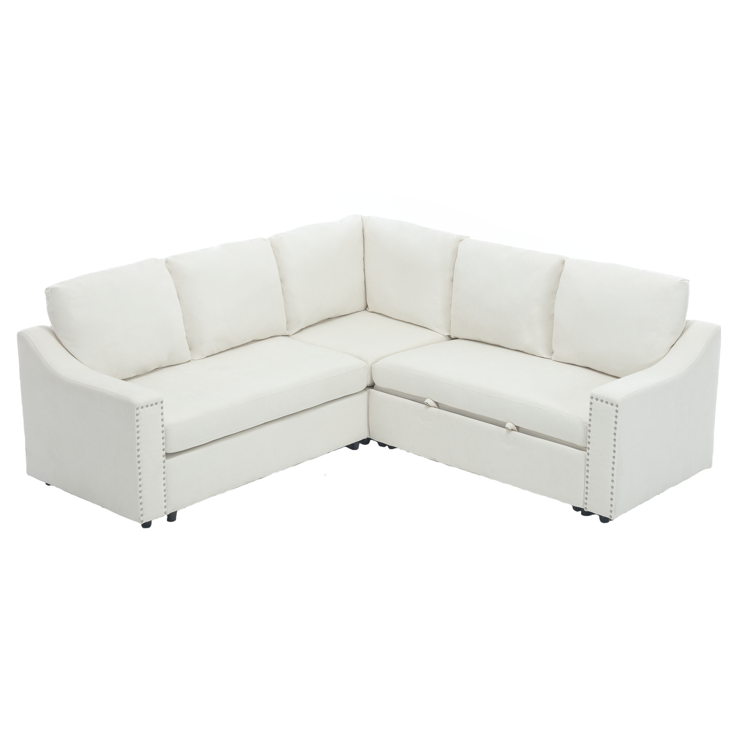 L-Shaped Sofa With Pull-Out Sofa Bed, Corner Sofa,comfortable Living Room Furniture Set, Sleeper Sofa Bed,Corner Seat