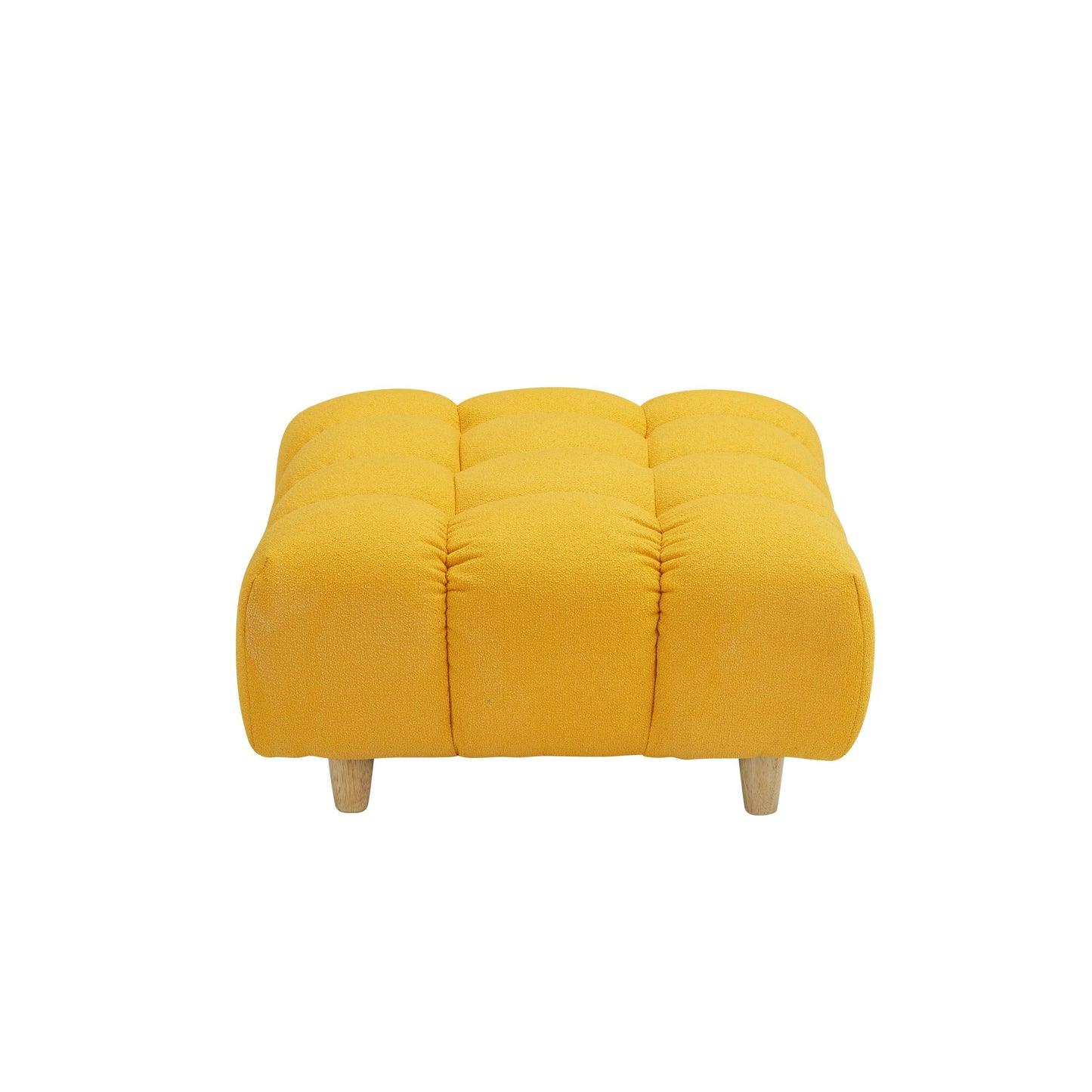 90 Inches Long, Teddy Sofa Fabric, With Spacious and Comfortable Seats, for Apartment Office Living Room -Yellow
