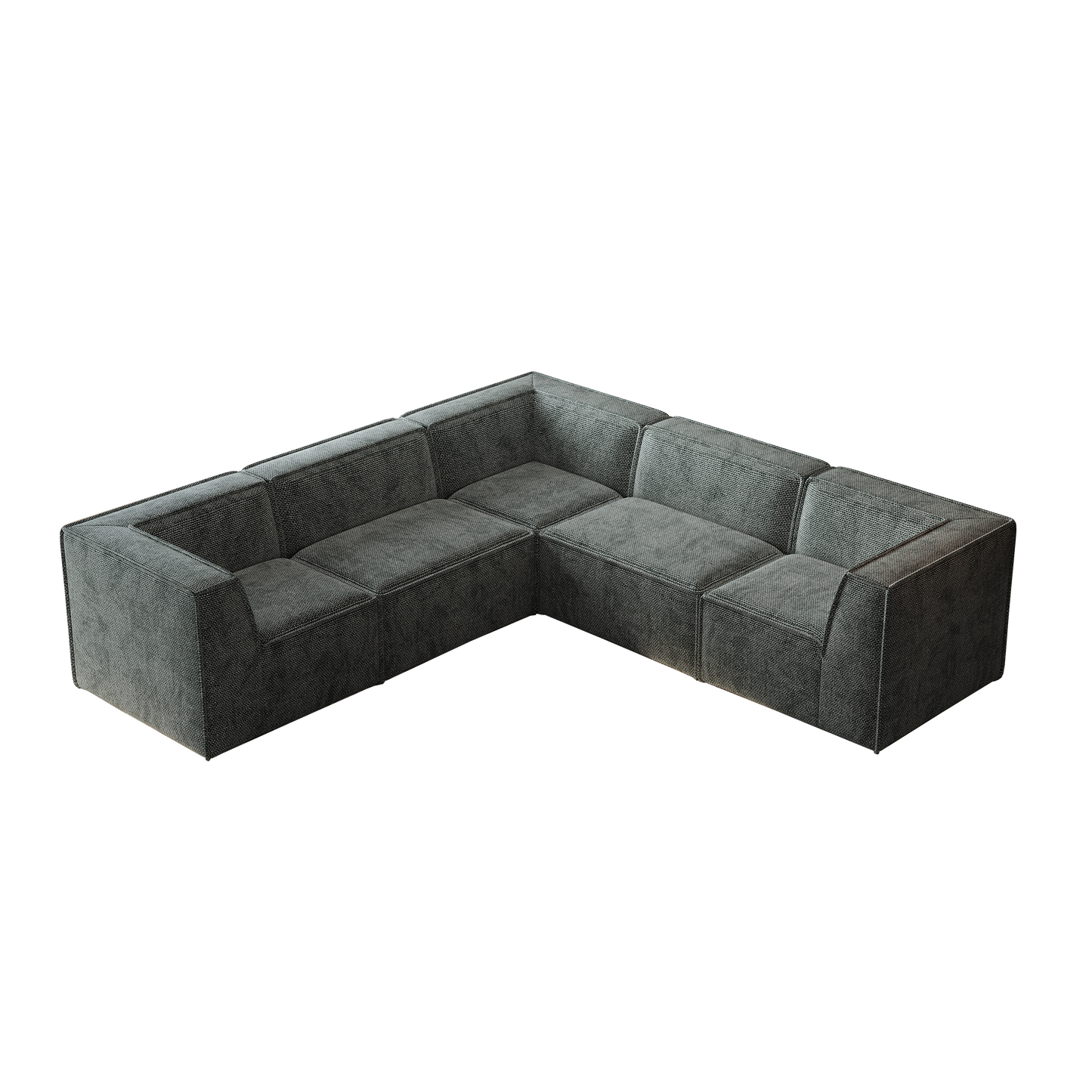 106*106" Chenille Modular L Shaped Sectional Sofa,Luxury Floor Couch Set,Upholstered Indoor Furniture
