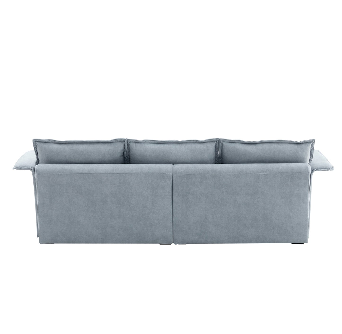 95*66"Oversized Luxury Sectional Sofa With Bentwood Armrests,4 Seat Upholstered Indoor Furniture With Double Cushions