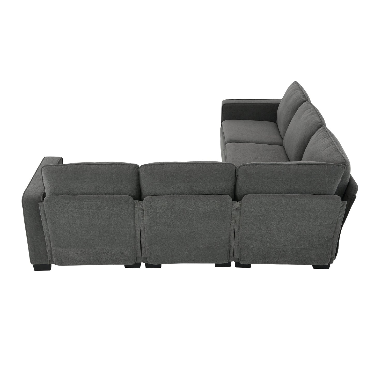 89*89" Oversized Velvet Modern Sectional Sofa,Large L Shaped Upholstered Indoor Furniture With Double Cushions,5 Seat