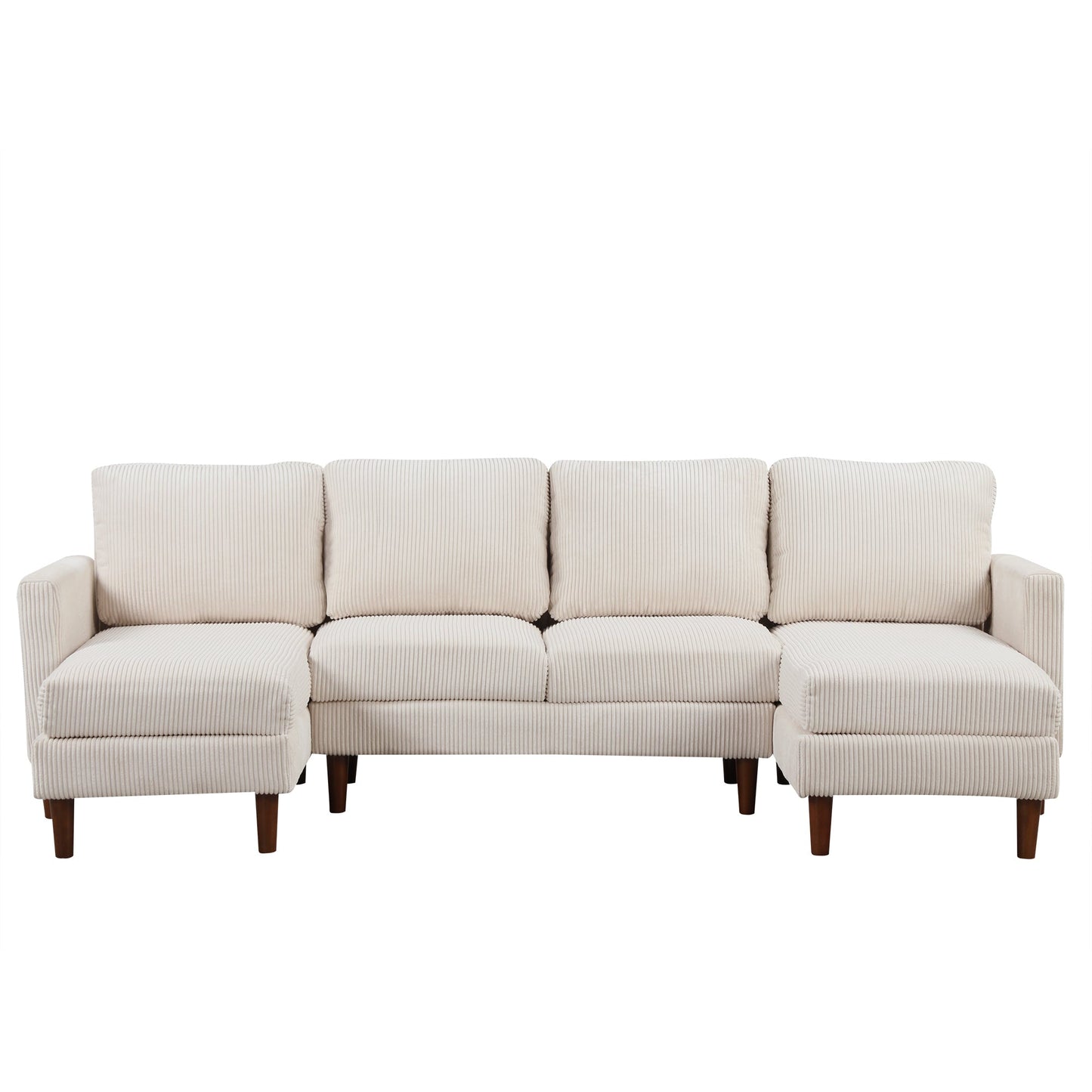 U-Shaped Sponge-Filled Cushion Combination Sofa, Suitable for Living Rooms, Studies, and Spacious Spaces