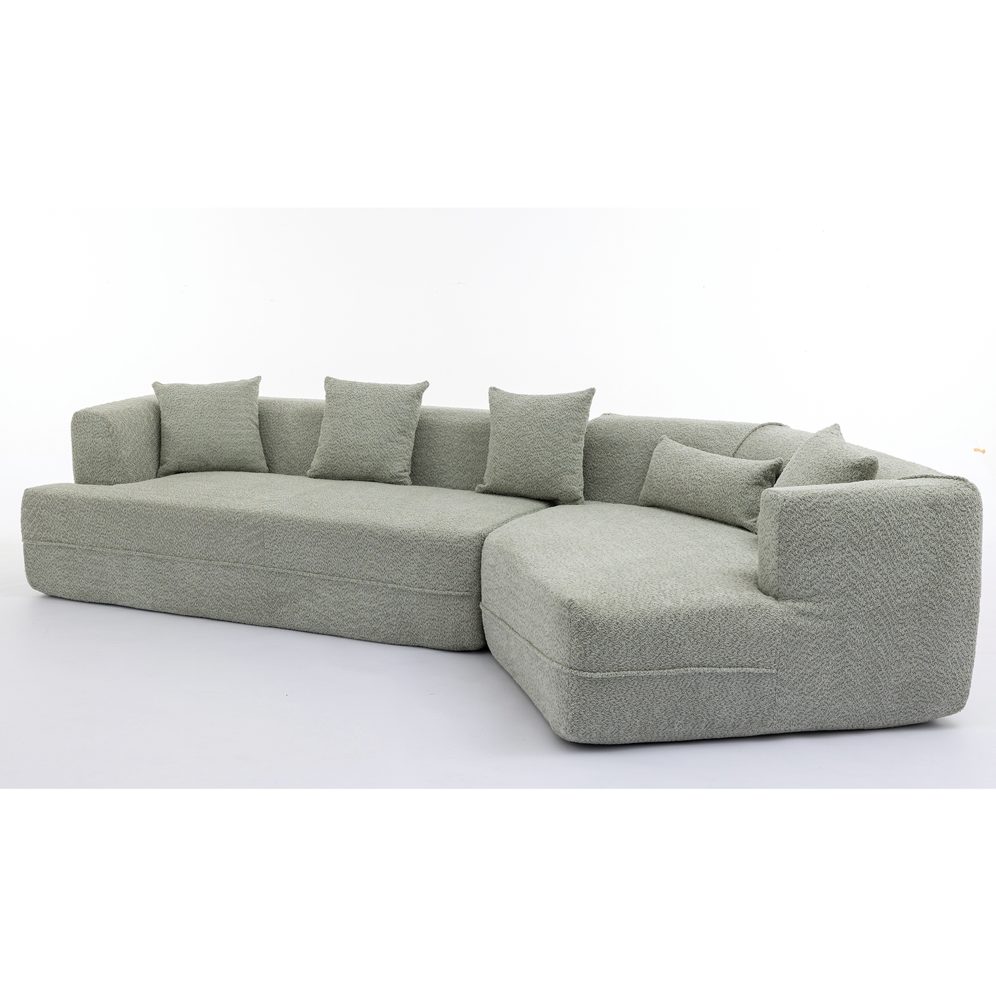 Modular Sofa , Modern Minimalist Style Sofa, Upholstered , Free Combination, Round Fiber Fabric, Anti-Wrinkle Fabric