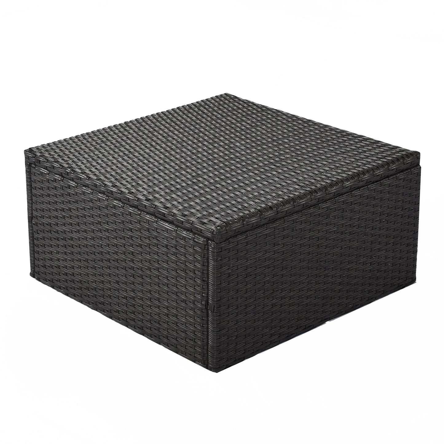 Outdoor Patio Rectangle Daybed With Retractable Canopy, Wicker Furniture Sectional Seating With Washable Cushions