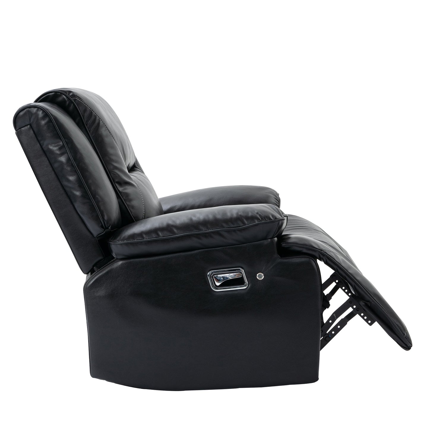 360° Swivel and Rocking Home Theater Recliner Manual Recliner Chair With a LED Light Strip for Living Room,Bedroom