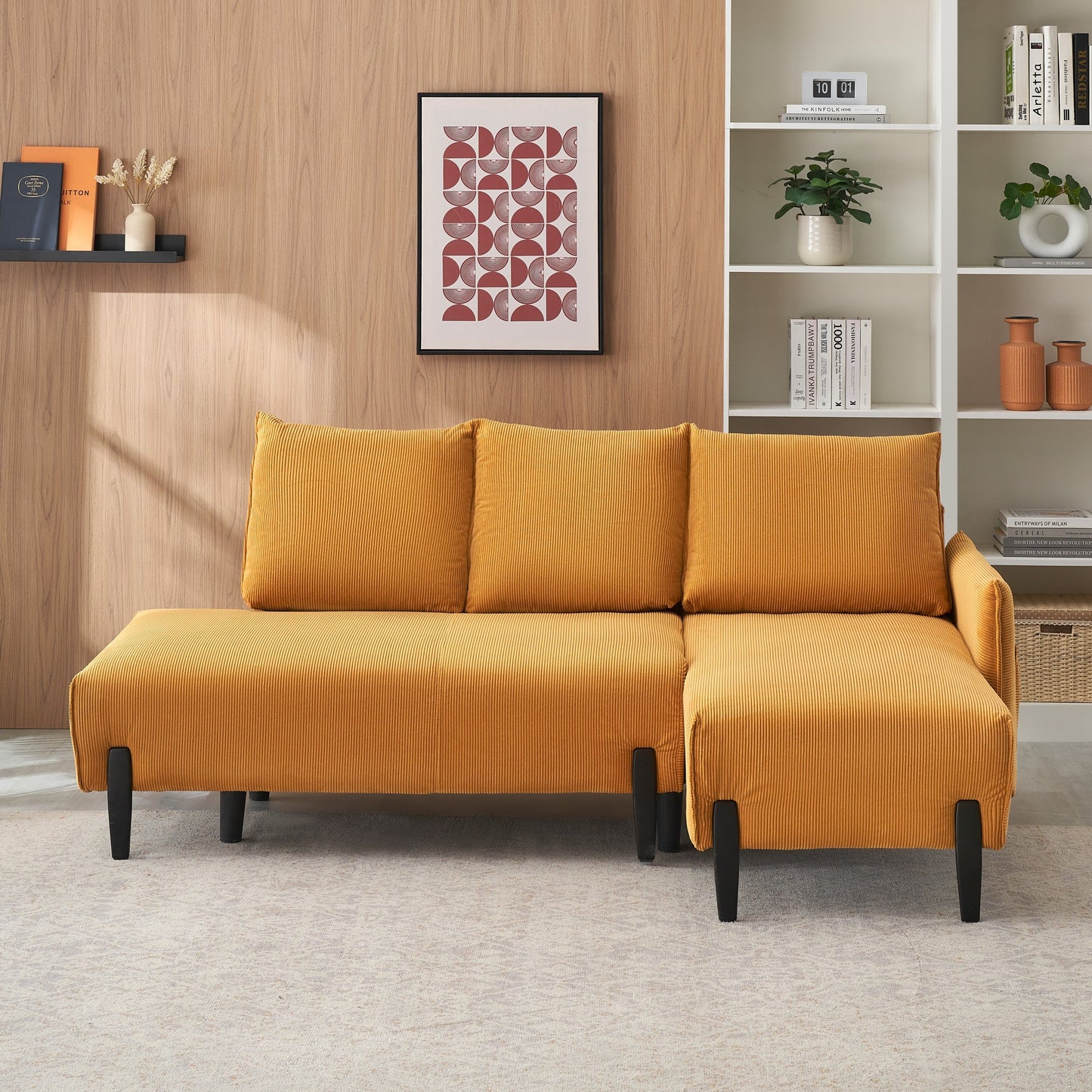 79.50 Inches Long, Velvet Sofa Fabric, With Three Matching Pillows and Spacious and Comfortable Seats