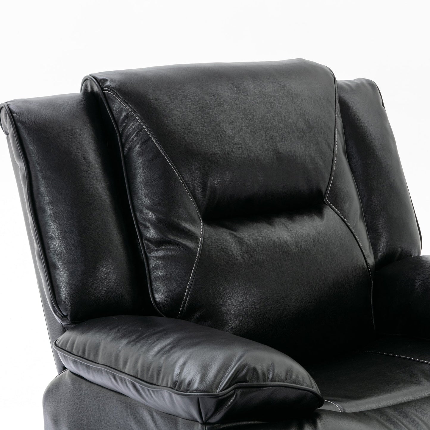 360° Swivel and Rocking Home Theater Recliner Manual Recliner Chair With a LED Light Strip for Living Room,Bedroom
