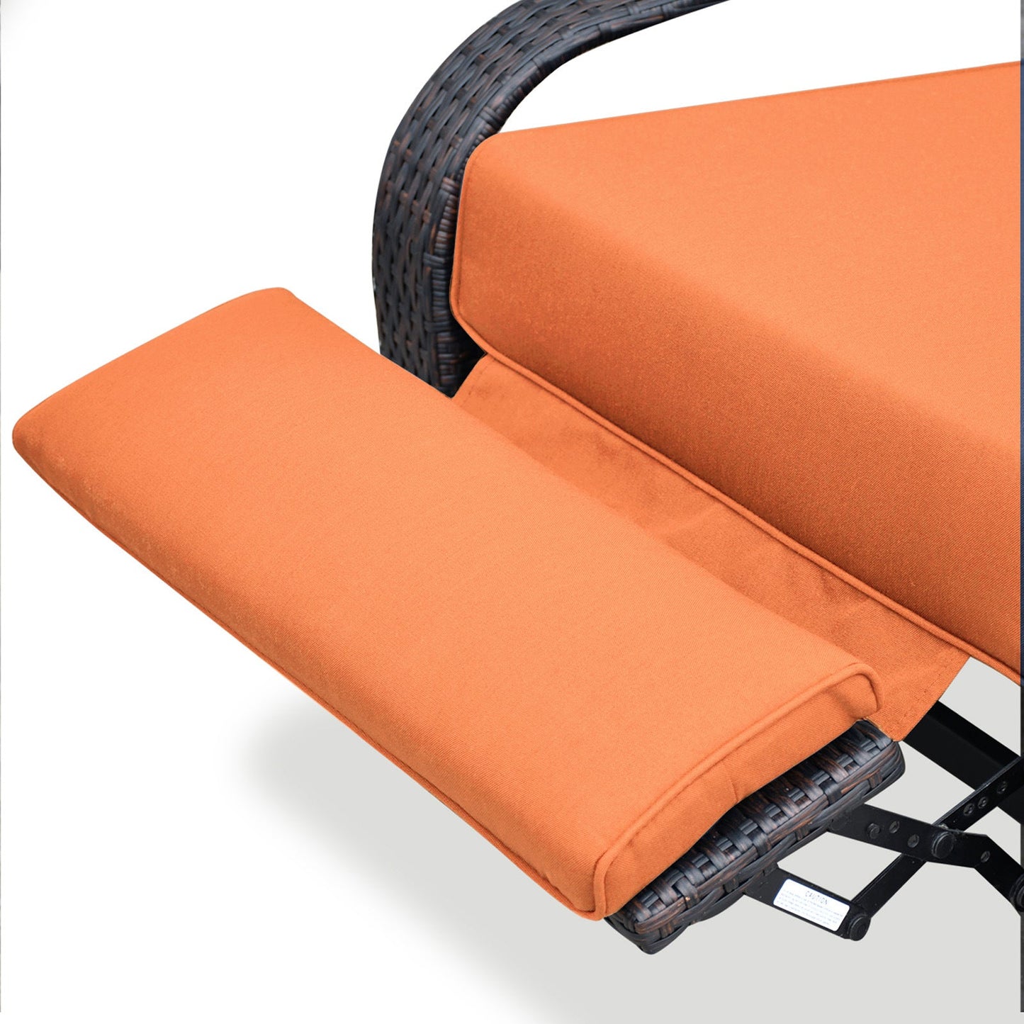 Outdoor Recliner Chair; Automatic Adjustable Wicker Lounge Recliner Chair With 5.12'' Thicken Cushion