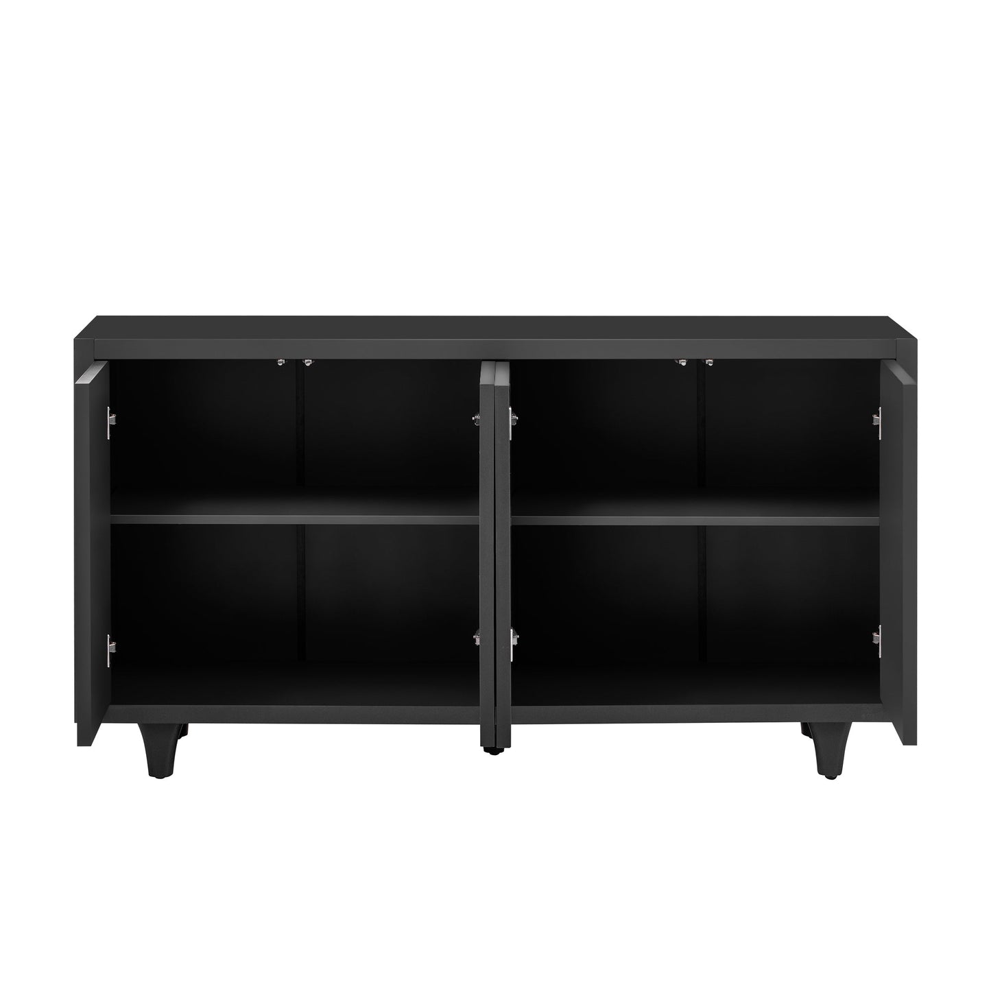 Stylish Storage Cabinet Sideboard Wooden Cabinet With Embossed Curved Doors,Suitable for Living Rooms