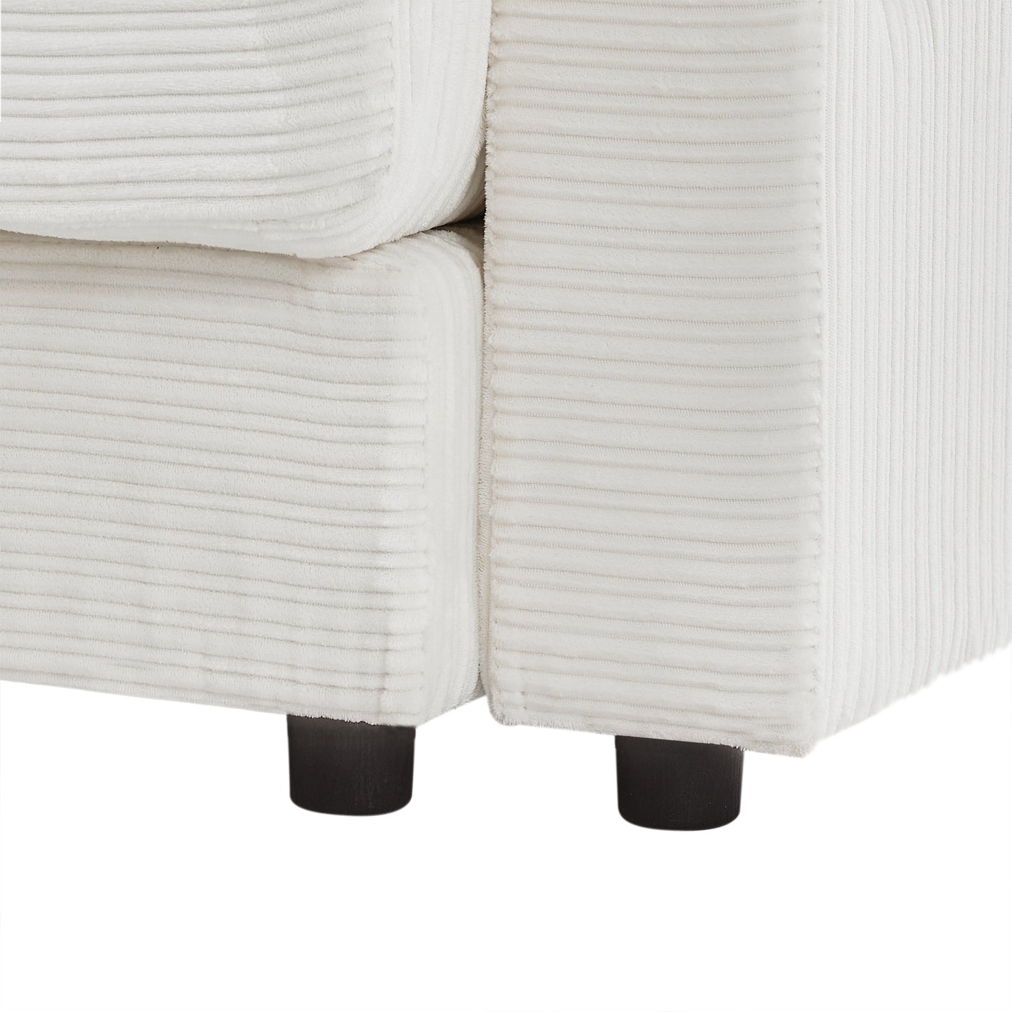 72.8" Modern Style Loveseat Sofa Sectional Sofa Couch With Storage Space, a Movable Ottoman, Two USB Ports, Two Cup Hold