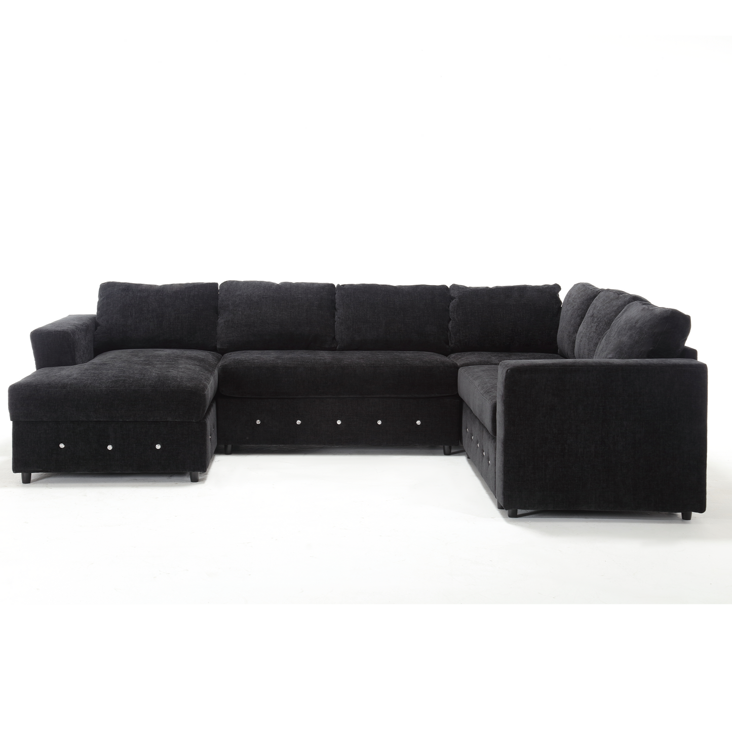 110.75" Sectional Sofa,Oversized Modular Sofa,Chaise Storage, Modern U Shaped Couch , Upholstered Sofas,Chenille