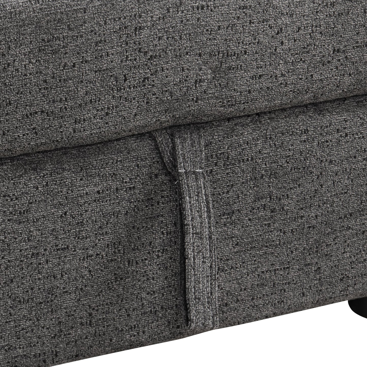 Reversible Sleeper Sectional Sofa Bed With Side Shelf and 2 Stools
