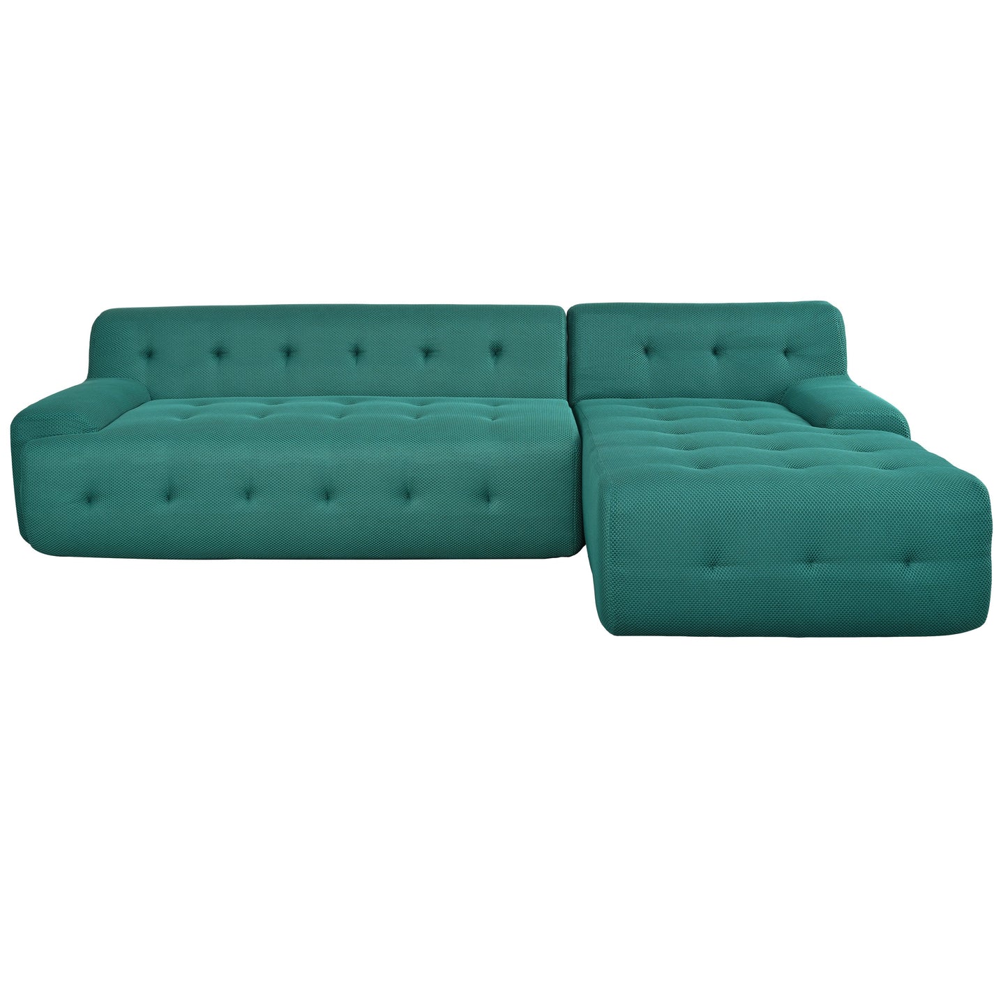Modern Large L-Shaped Modular Sofa, Minimalist Style, 2-Piece Set With Free Combinations, Suitable for Living Rooms