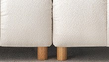 93.70 Inches Long, Teddy Sofa Fabric,with Two Matching Pillows and Three Spacious and Comfortable Seats