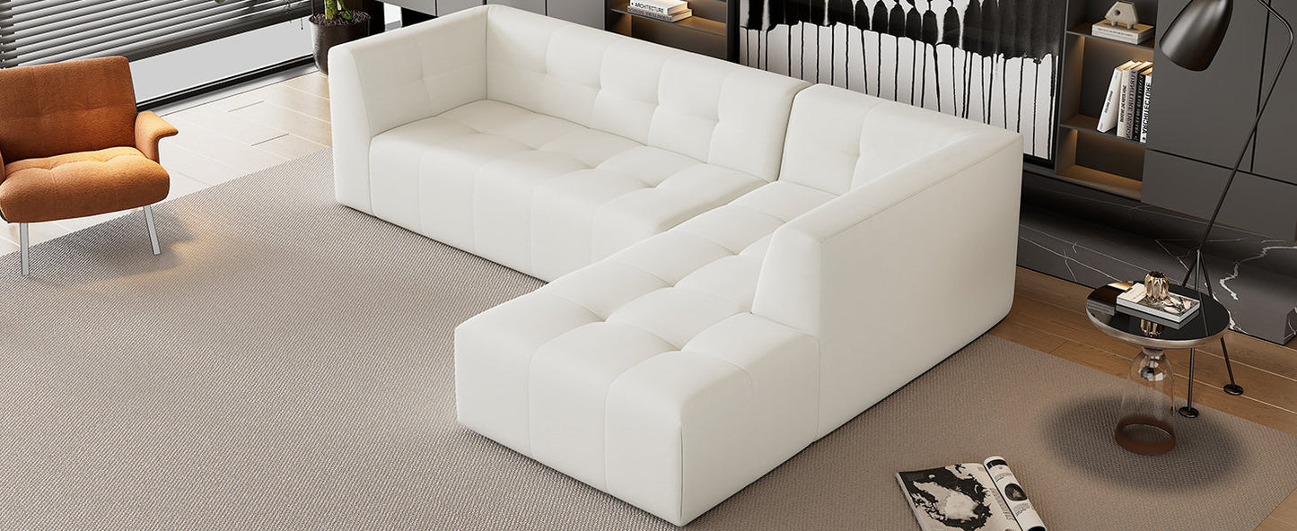112.2*74" Modular Modular Combination Living Room Sofa Set, Modern Minimalist Sofa, Living Room Upholstered Sofa Bed