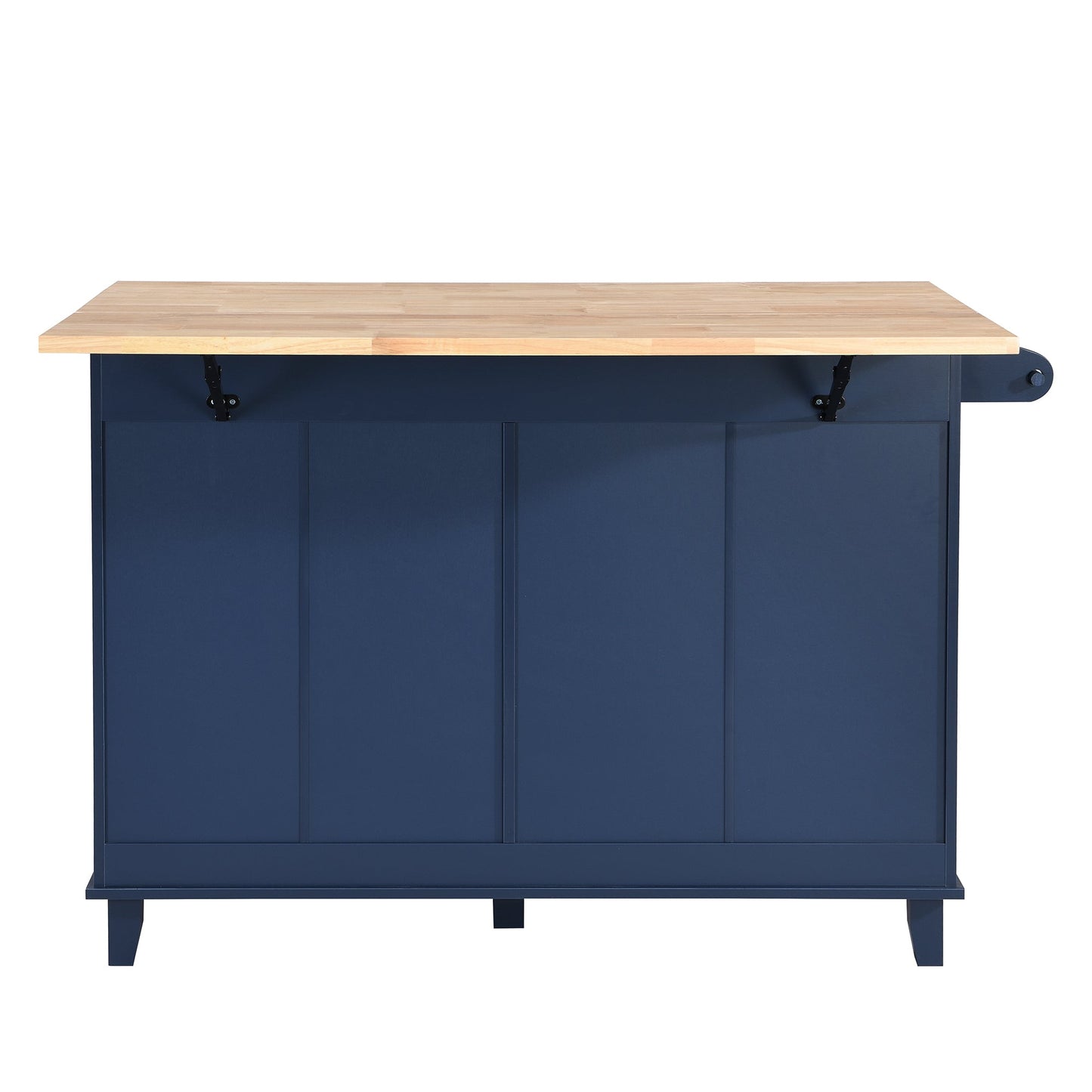 Farmhouse Kitchen Island Set With Drop Leaf and 2 Seatings,Dining Table Set With Storage Cabinet, Drawers and Towel Rack