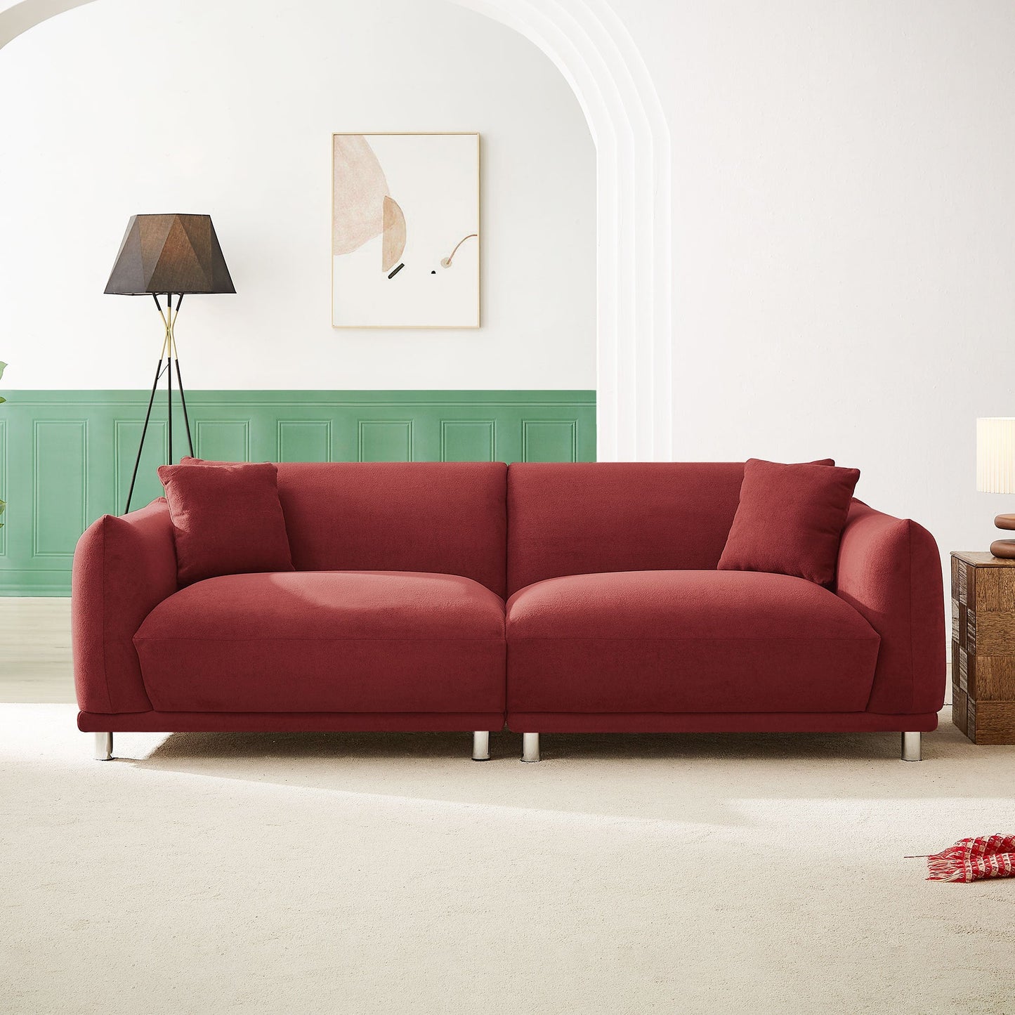 Loveseat Sofa Couch for Modern Living Room,2 Seater Sofa for Small Detachable Sofa Cover Space Spring Cushion and Solid