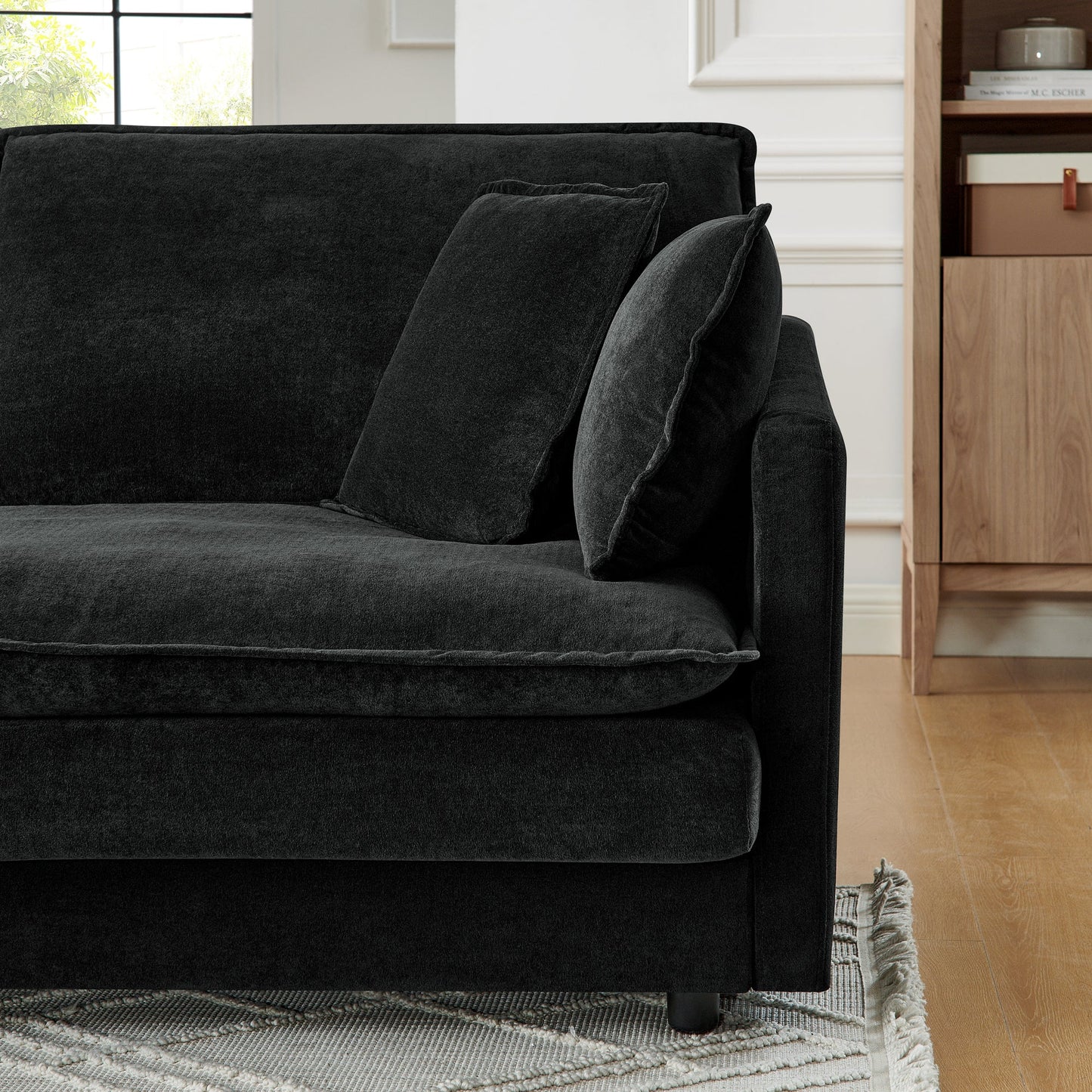 Modern Home Living Room L-Shaped Sectional Sofa Couches With Storage Ottoman, Convertible Oversized 4 Seater Couch