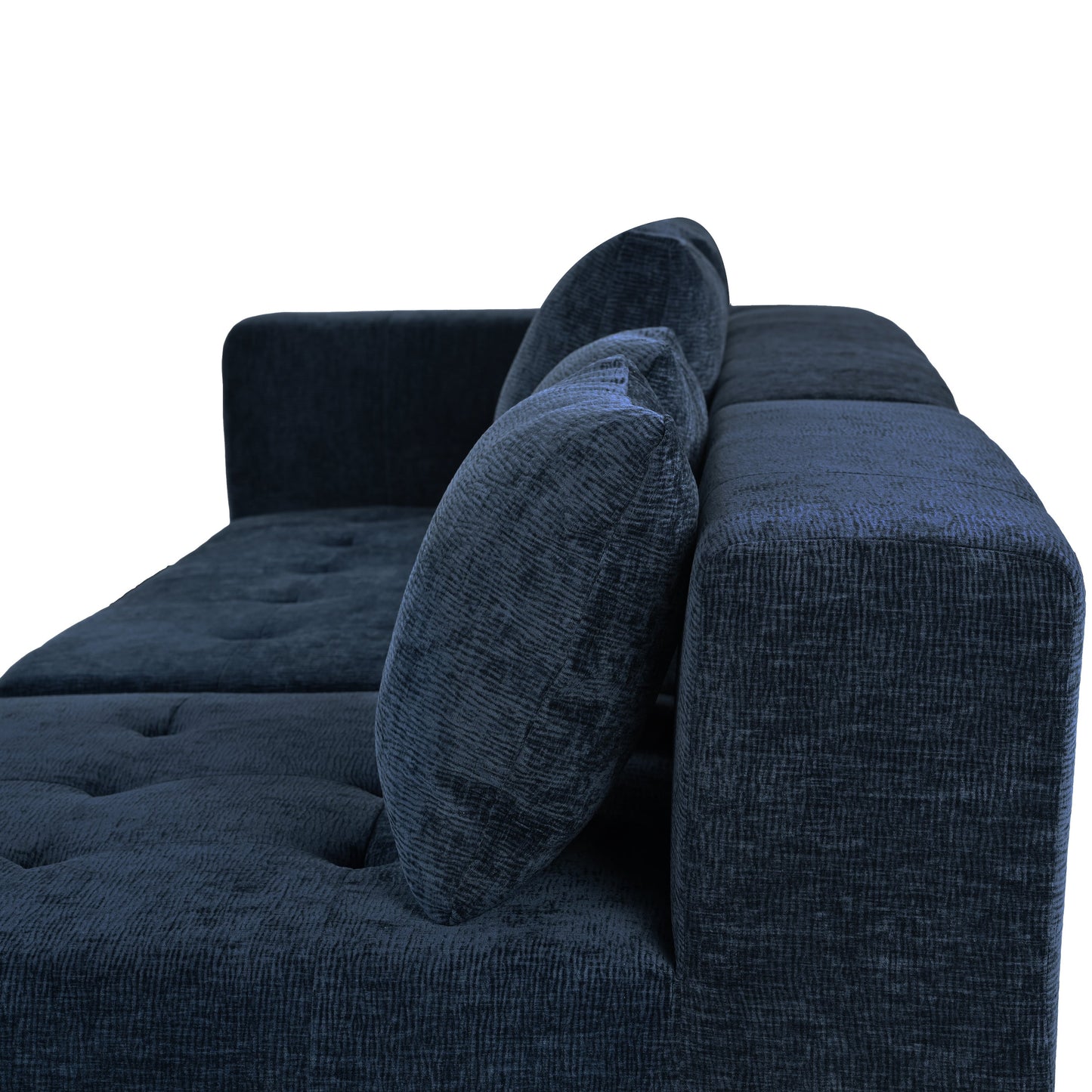 Modern Large Removable Modular Sofa, 3-Piece Set With Free Combination, Includes 4 Cushions, Ideal for Living Room