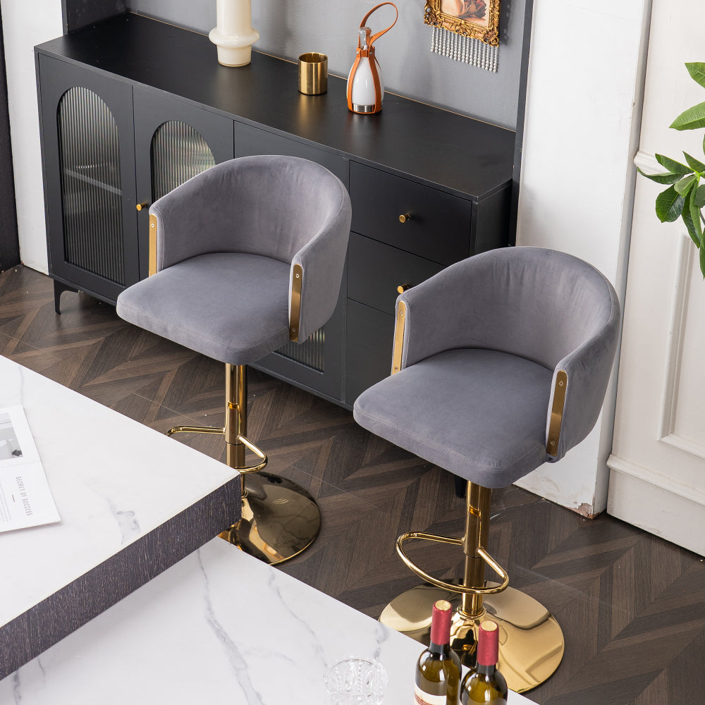 Modern Rotatable Height Adjustable Bar Stools, Modern Bar Stools for Kitchen, Bar, and Restaurant Counters, Lift Stools