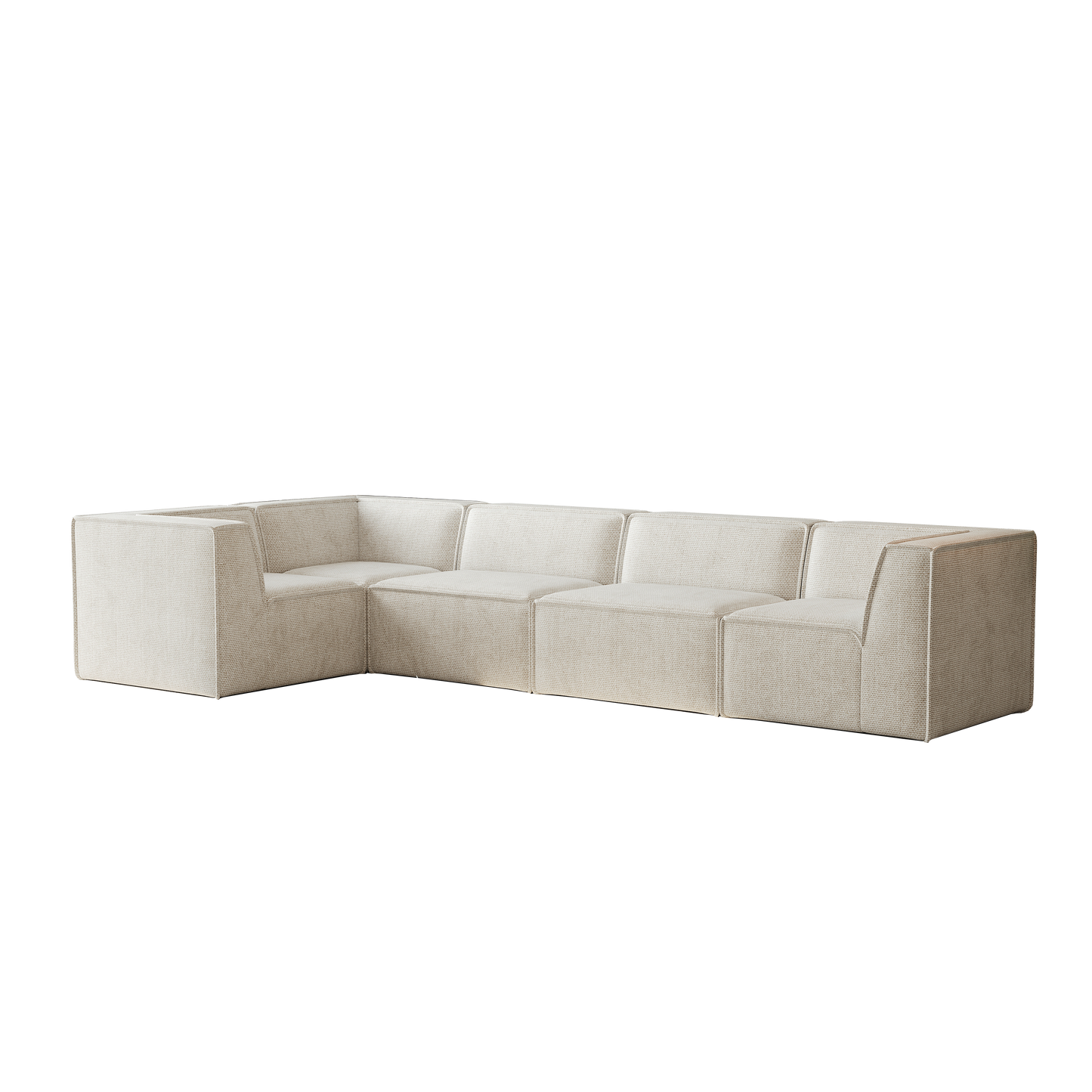 106*106" Chenille Modular L Shaped Sectional Sofa,Luxury Floor Couch Set,Upholstered Indoor Furniture