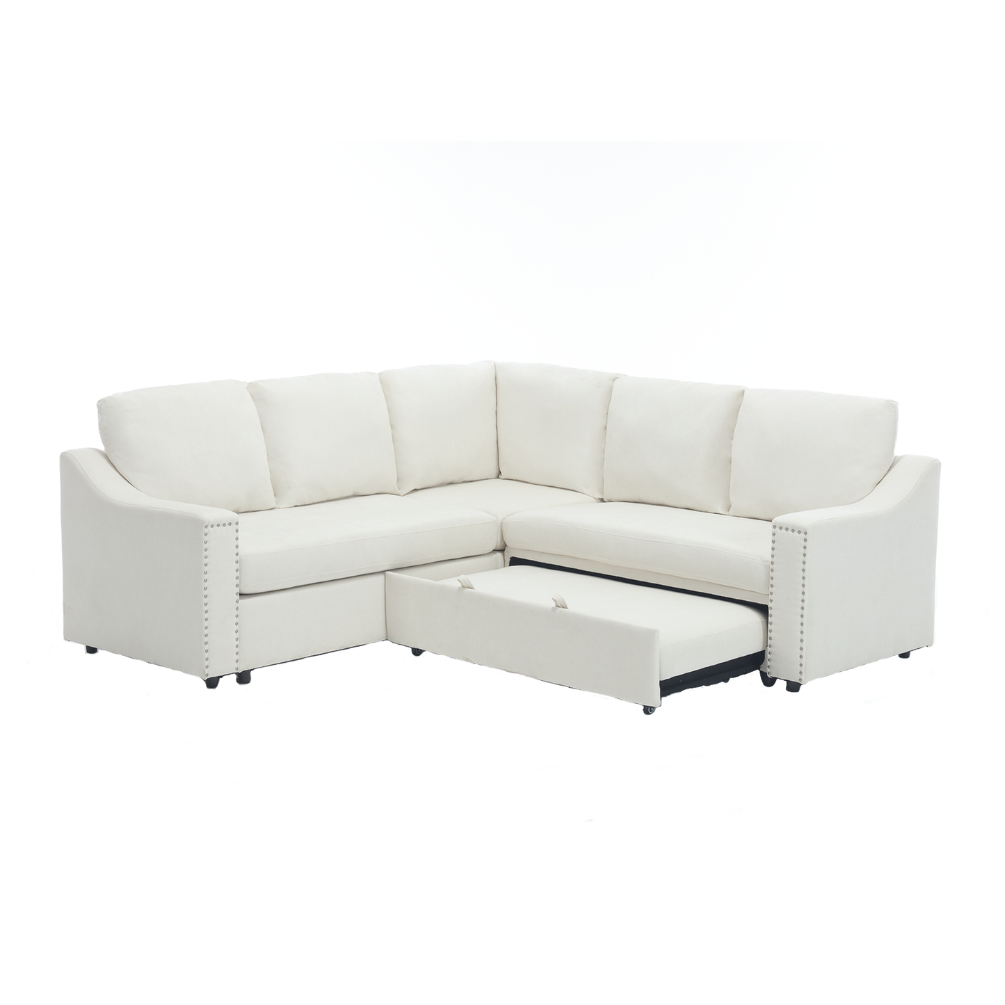 L-Shaped Sofa With Pull-Out Sofa Bed, Corner Sofa,comfortable Living Room Furniture Set, Sleeper Sofa Bed,Corner Seat