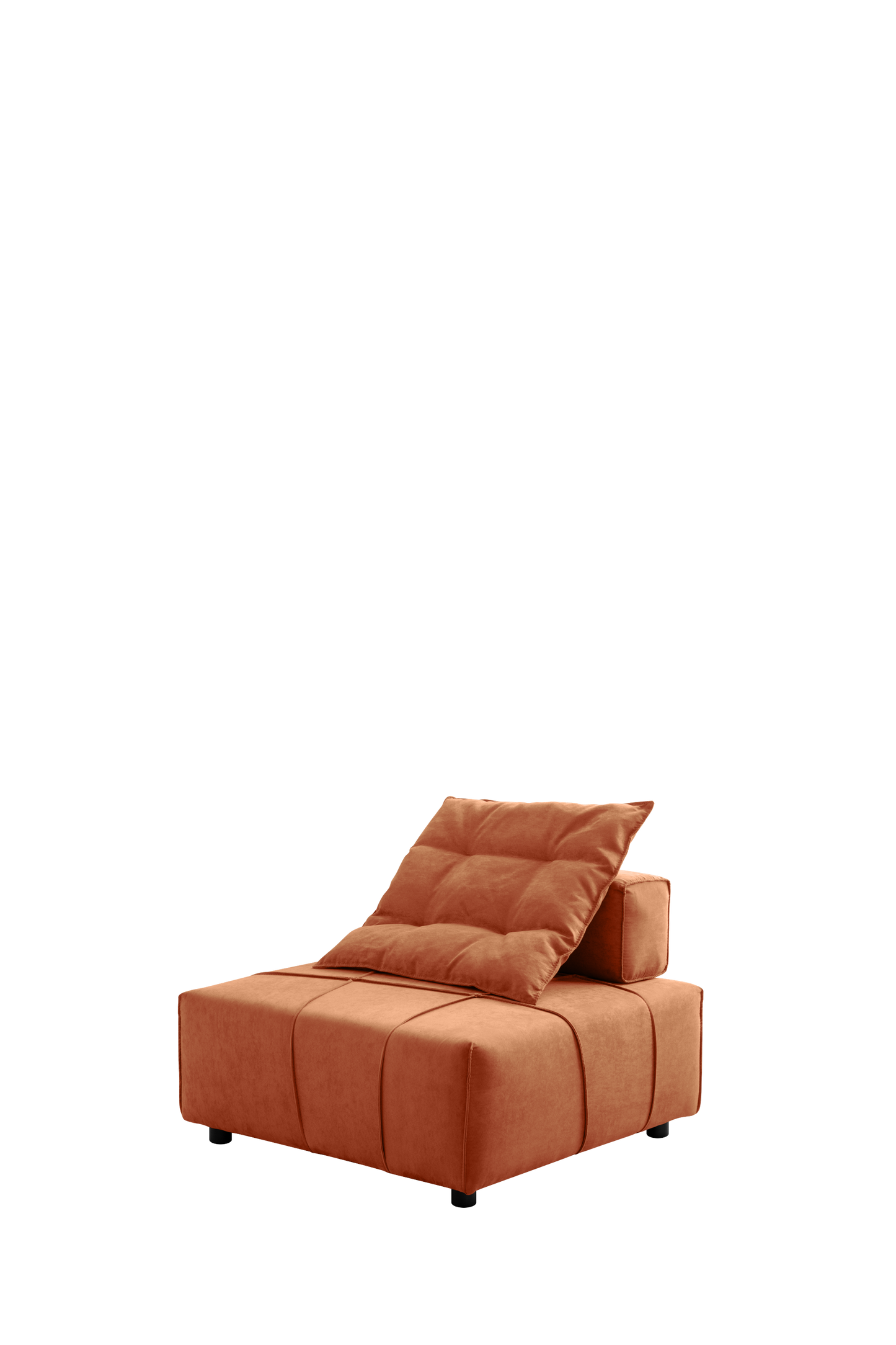Modular Sectional Single Sofa,Armless Chair With Removable Back Cushion -33.1"For Living Room