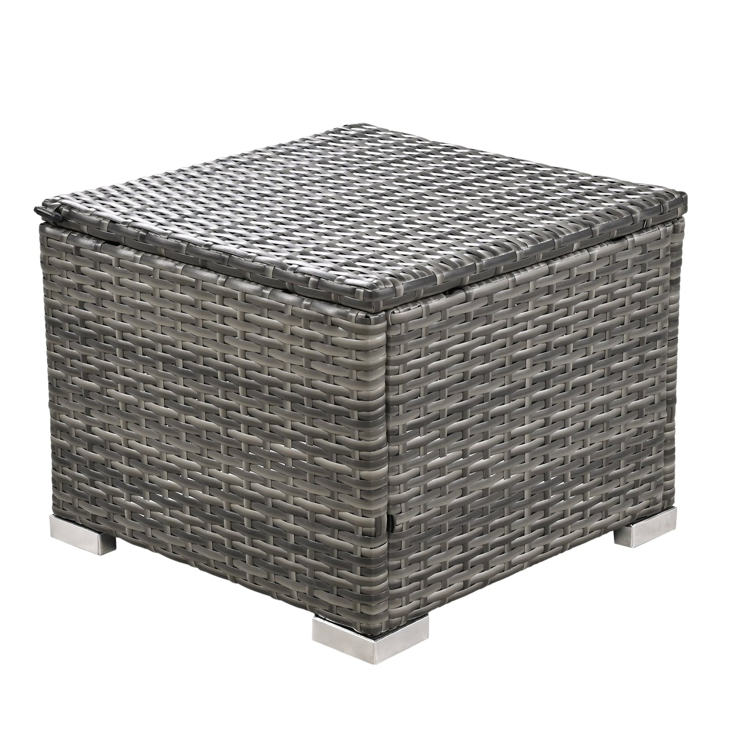 Patio Furniture Set, 10 Piece Outdoor Conversation Set, CoffeeTable With Ottomans, Solid Wood Coffee Table