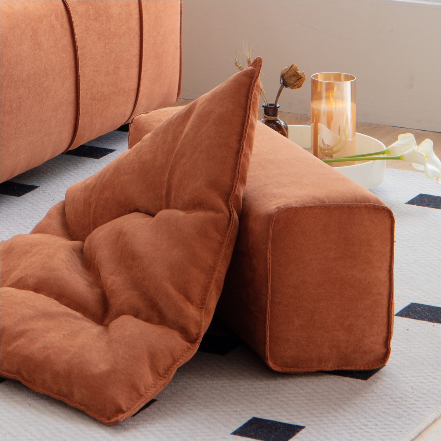 Modular Sectional Single Sofa,Armless Chair With Removable Back Cushion -33.1"For Living Room
