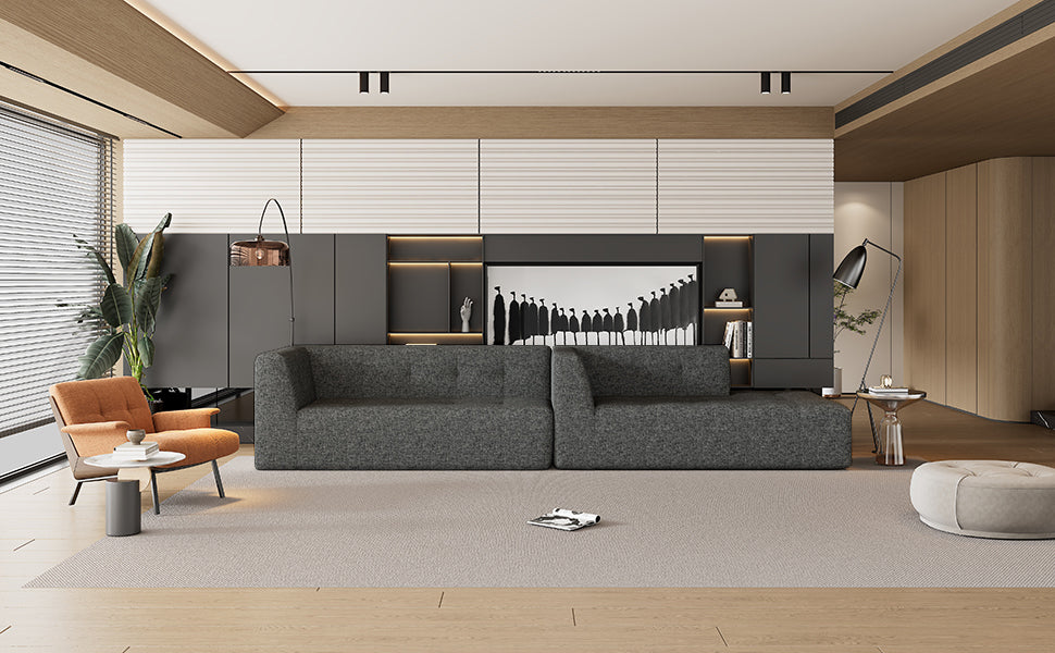 112.2*74" Modular Modular Combination Living Room Sofa Set, Modern Minimalist Sofa, Living Room Upholstered Sofa Bed